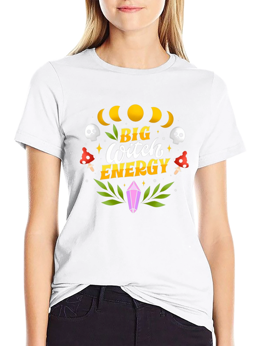 Big Witch Energy Graphic Tee - Mystical T-Shirt