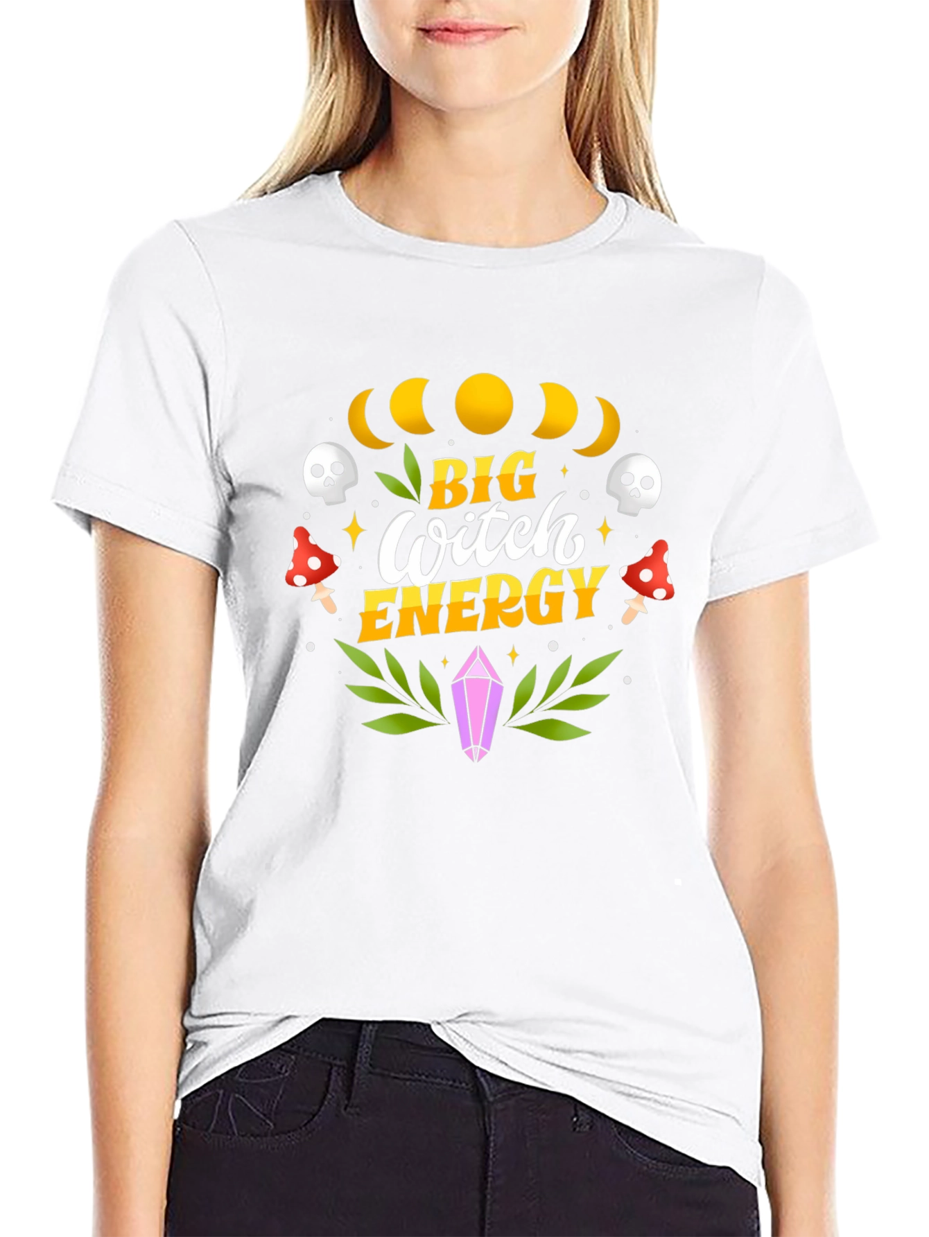 Big Witch Energy Graphic Tee - Mystical T-Shirt