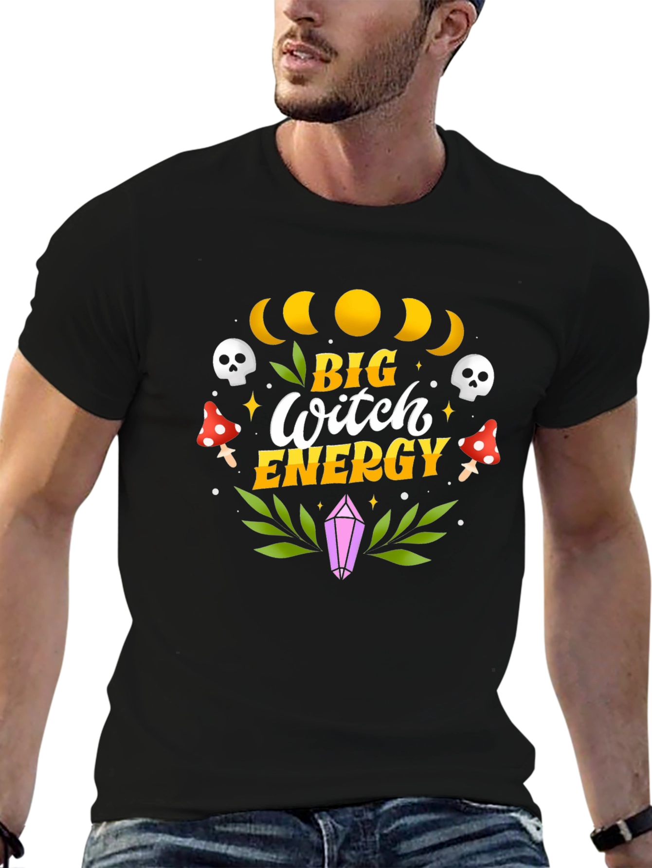 Big Witch Energy Graphic Tee - Mystical T-Shirt