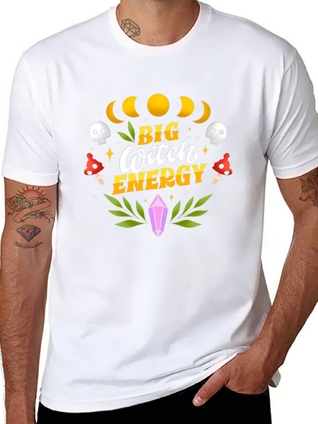 Big Witch Energy Graphic Tee - Mystical T-Shirt