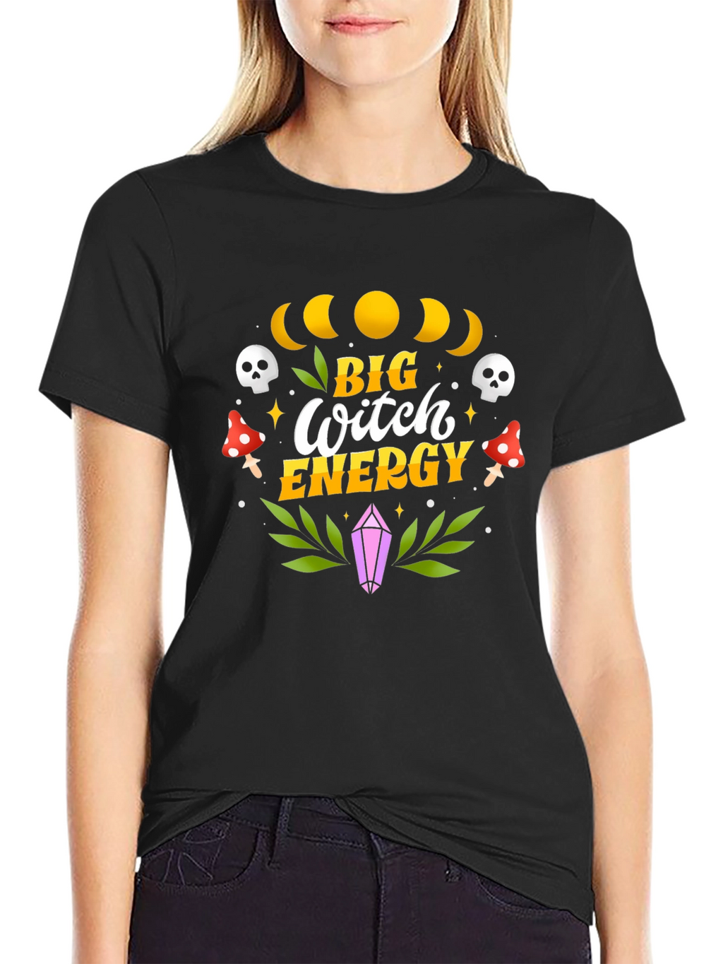 Big Witch Energy Graphic Tee - Mystical T-Shirt