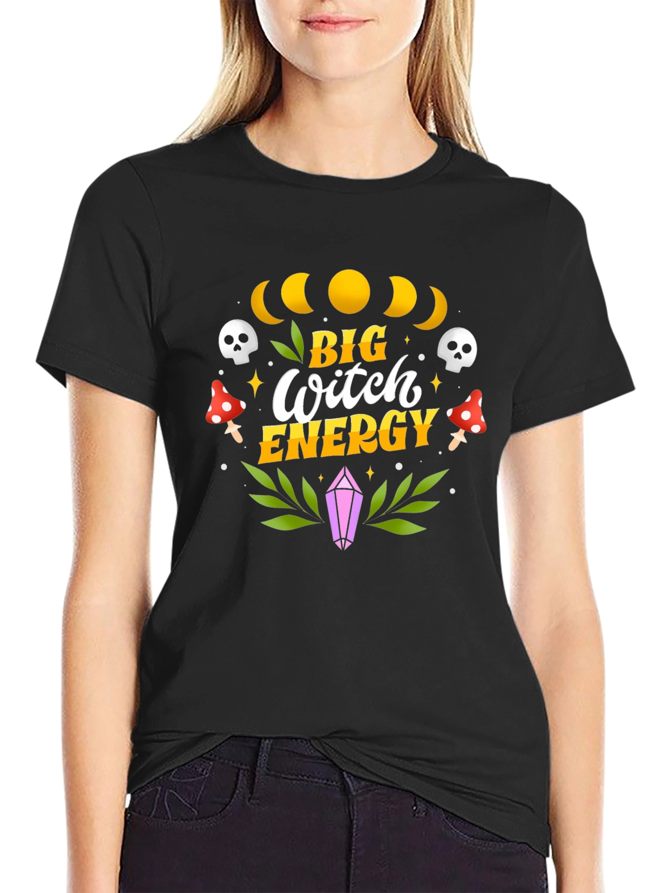 Big Witch Energy Graphic Tee - Mystical T-Shirt