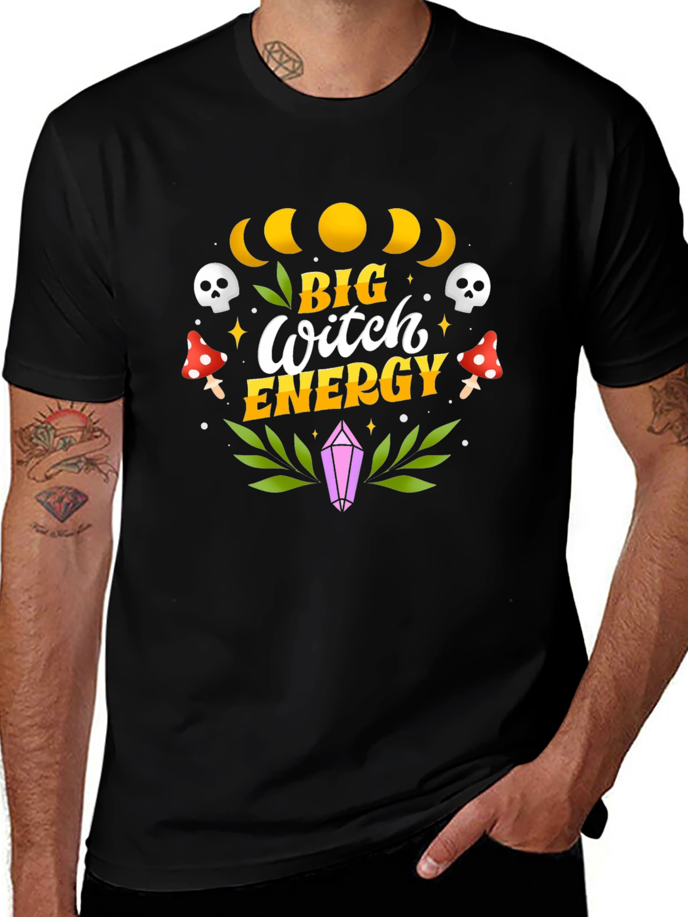 Big Witch Energy Graphic Tee - Mystical T-Shirt
