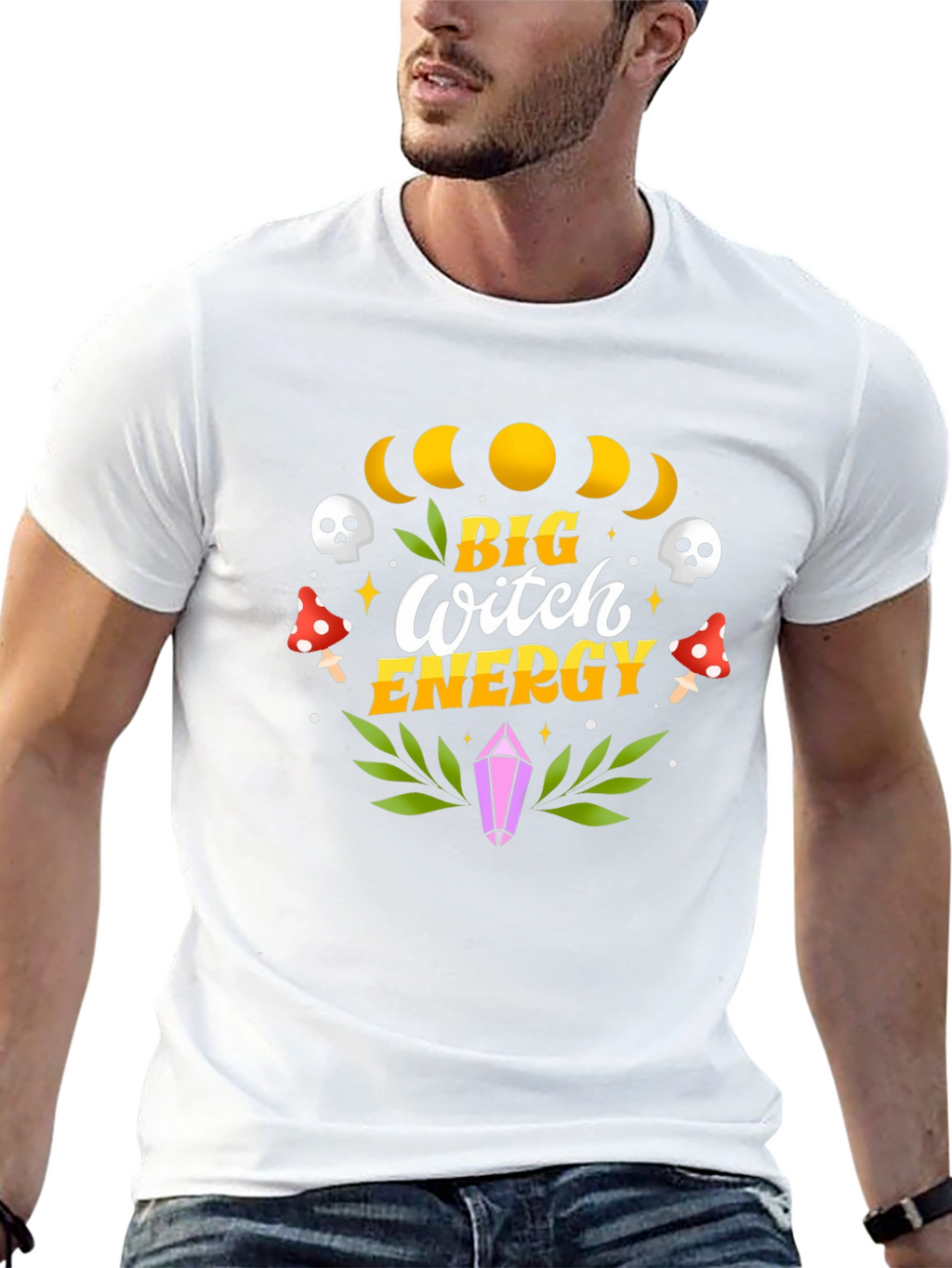 Big Witch Energy Graphic Tee - Mystical T-Shirt