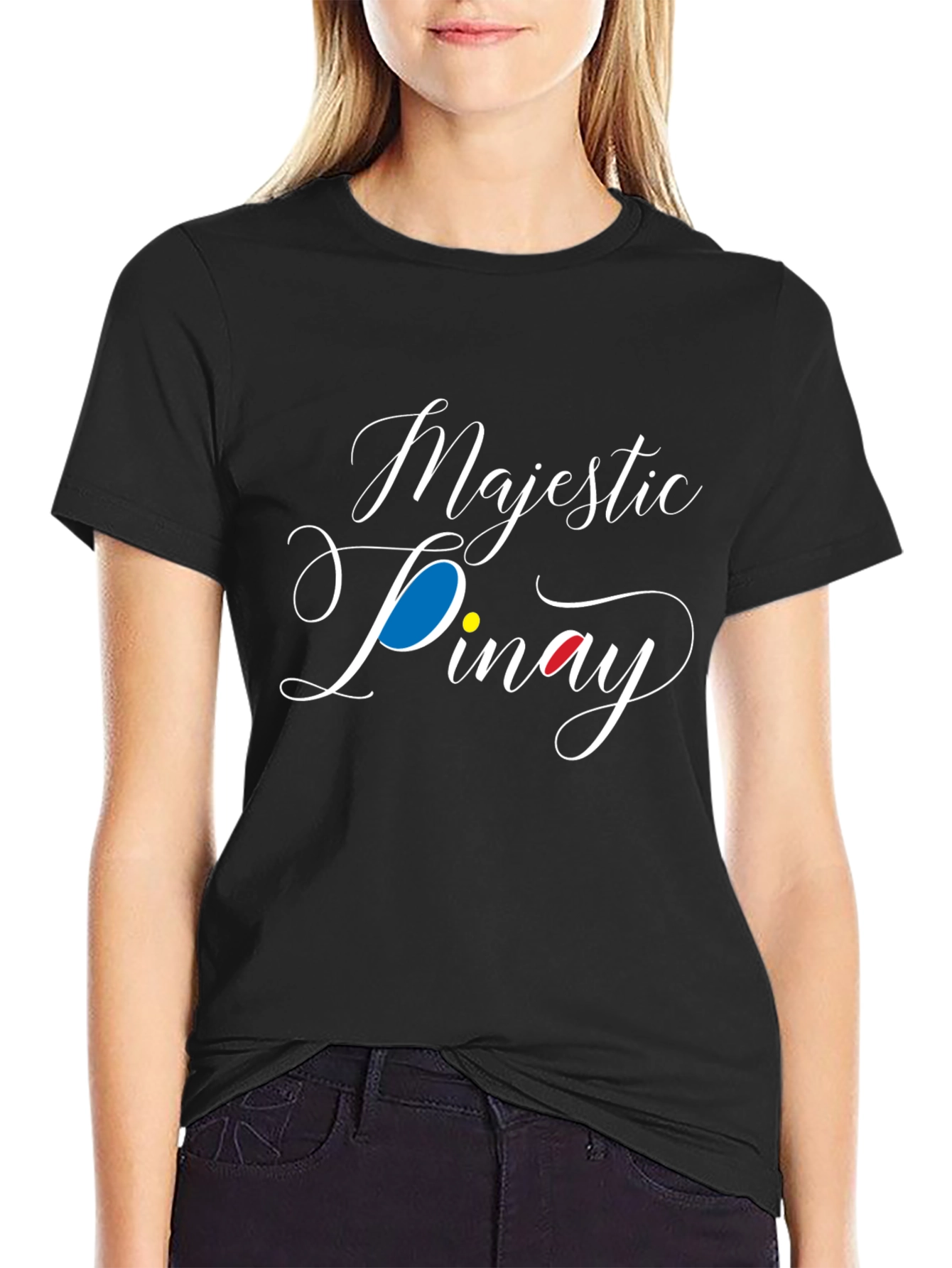 Majestic Pinay Black T-Shirt