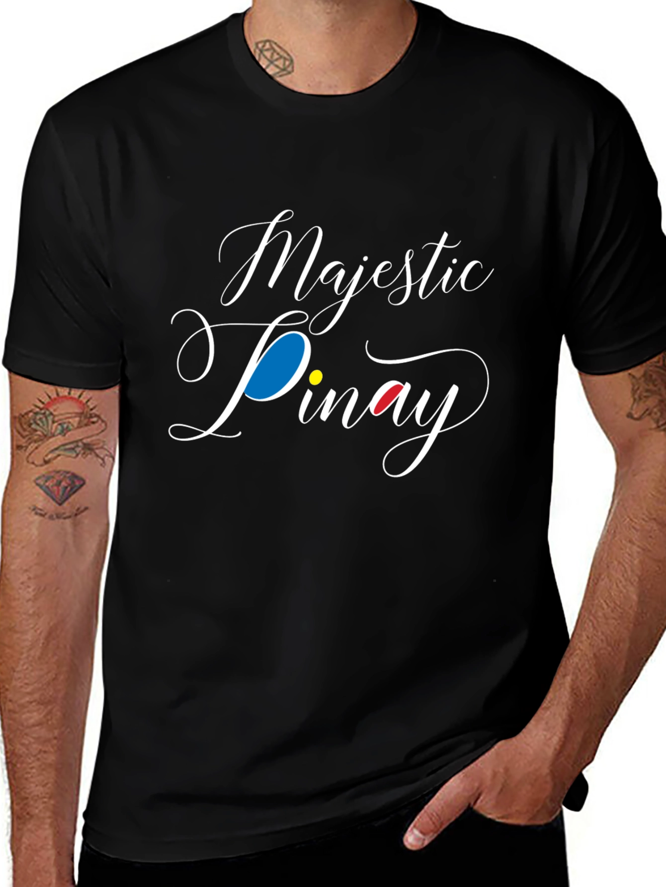 Majestic Pinay Black T-Shirt