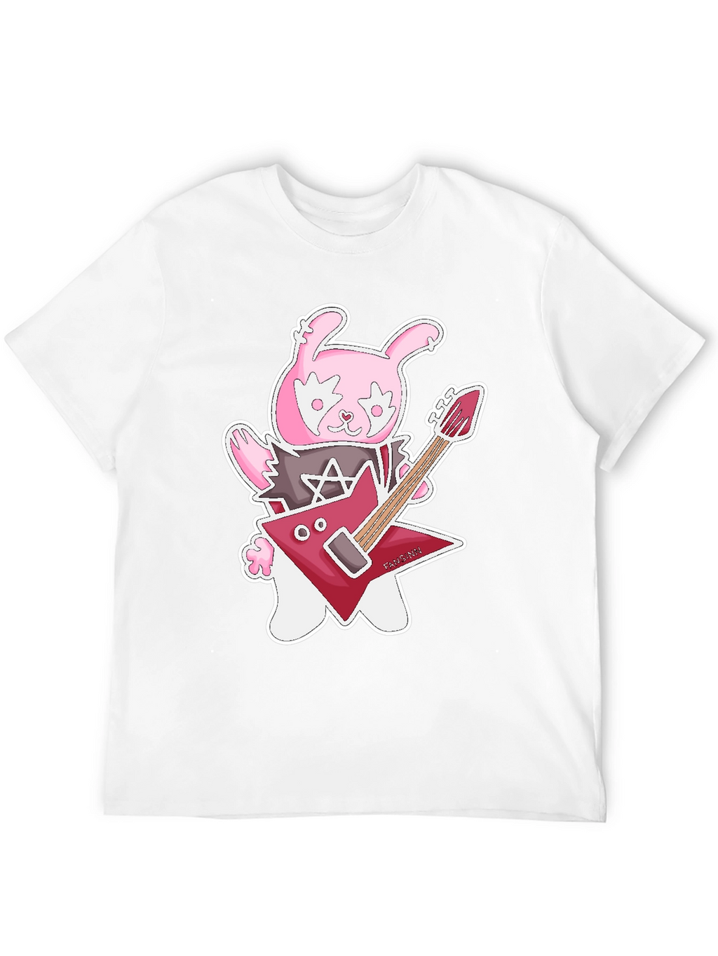 Rockstar Rabbit Graphic T-Shirt - Black Cotton Tee