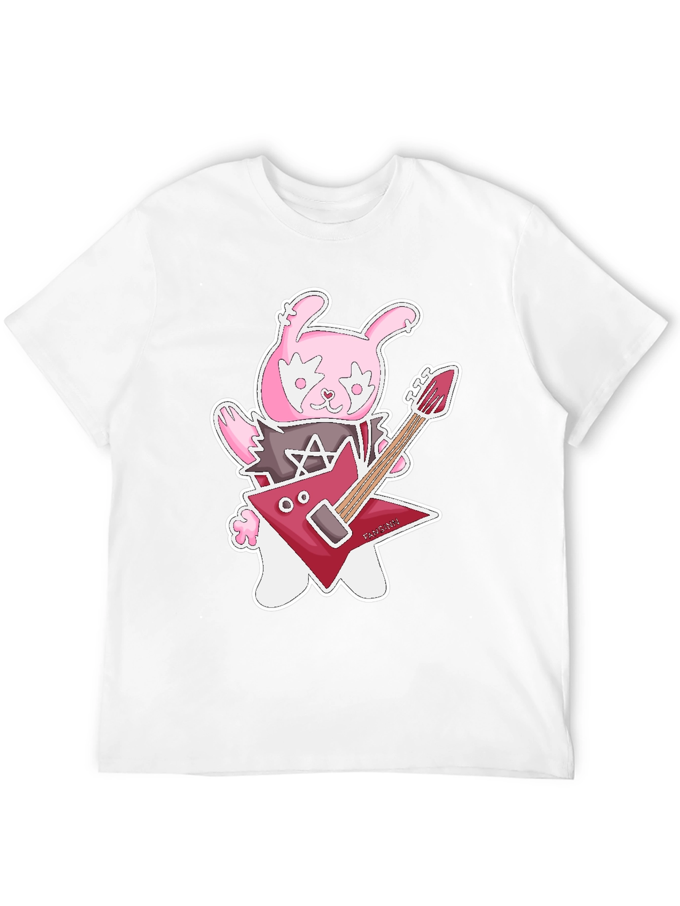 Rockstar Rabbit Graphic T-Shirt - Black Cotton Tee