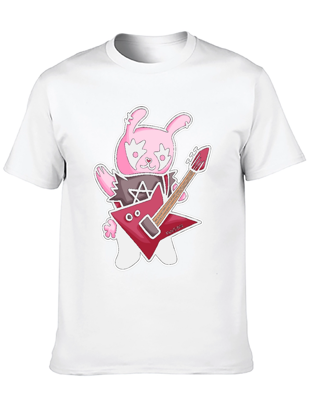 Rockstar Rabbit Graphic T-Shirt - Black Cotton Tee