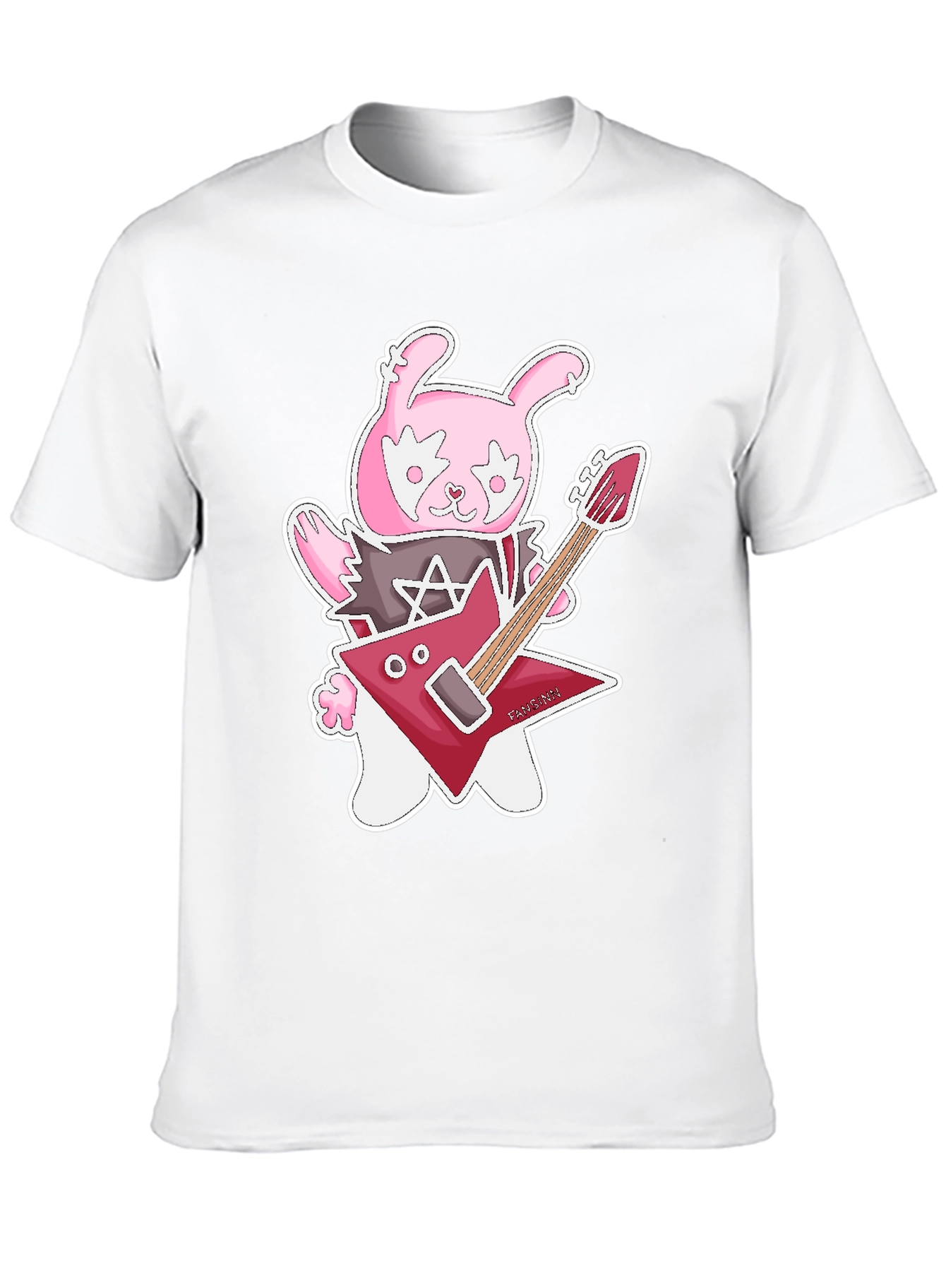 Rockstar Rabbit Graphic T-Shirt - Black Cotton Tee