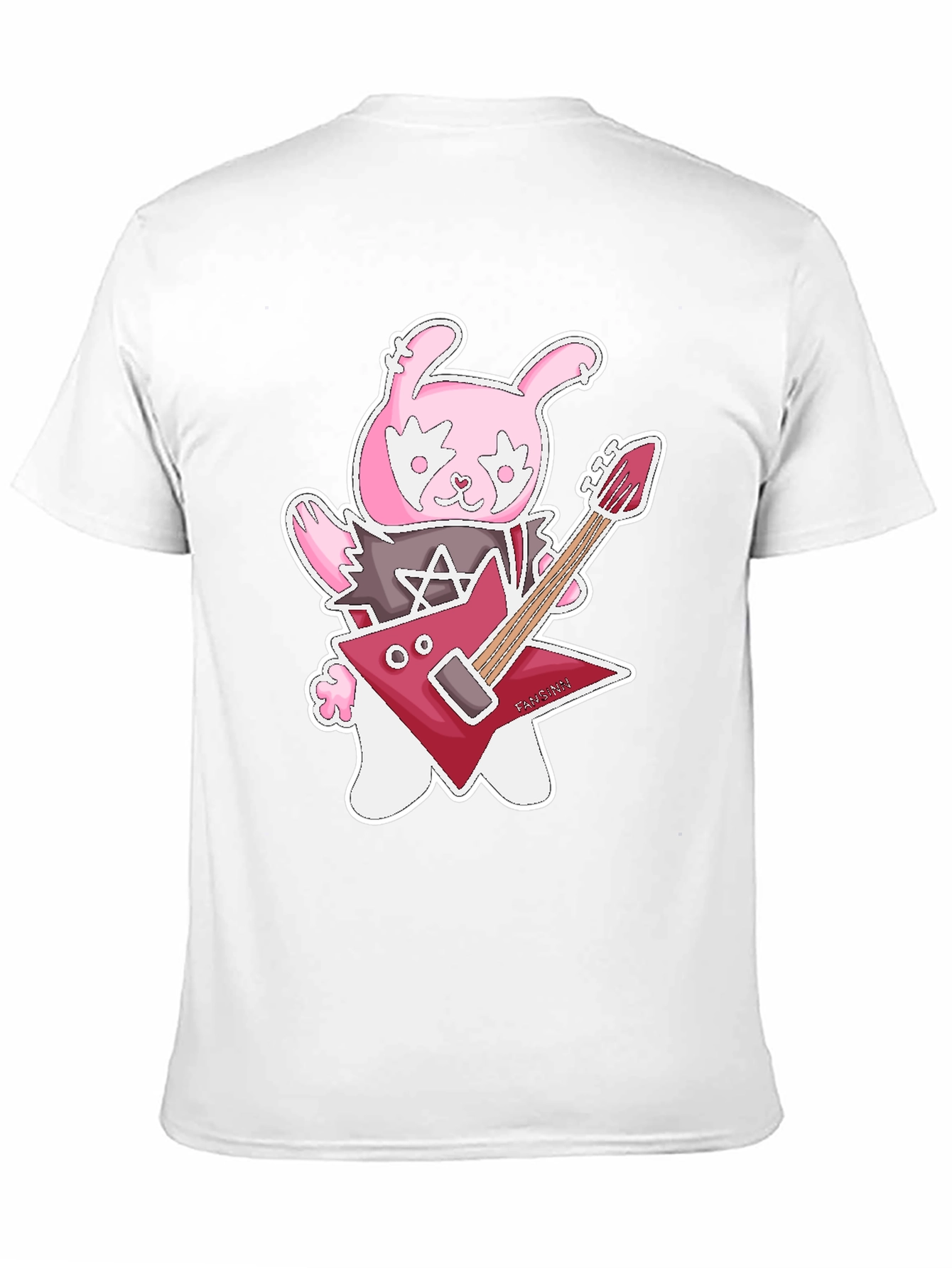 Rockstar Rabbit Graphic T-Shirt - Black Cotton Tee