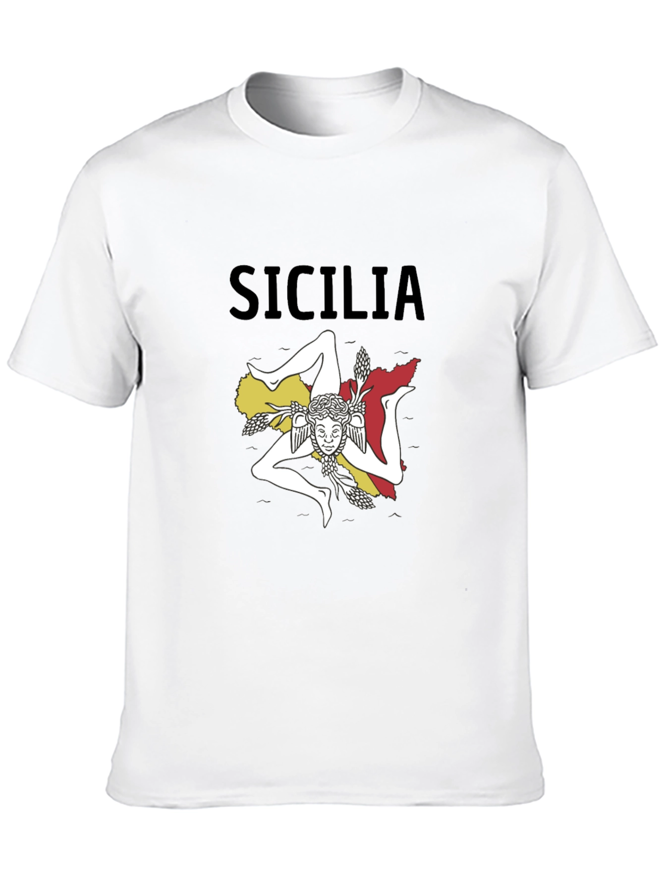 Sicilia T-Shirt: Sicilian Trinacria Design