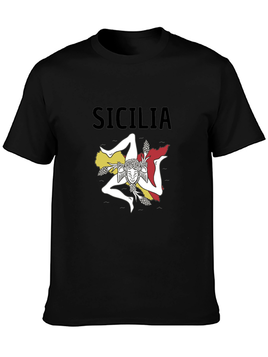Sicilia T-Shirt: Sicilian Trinacria Design