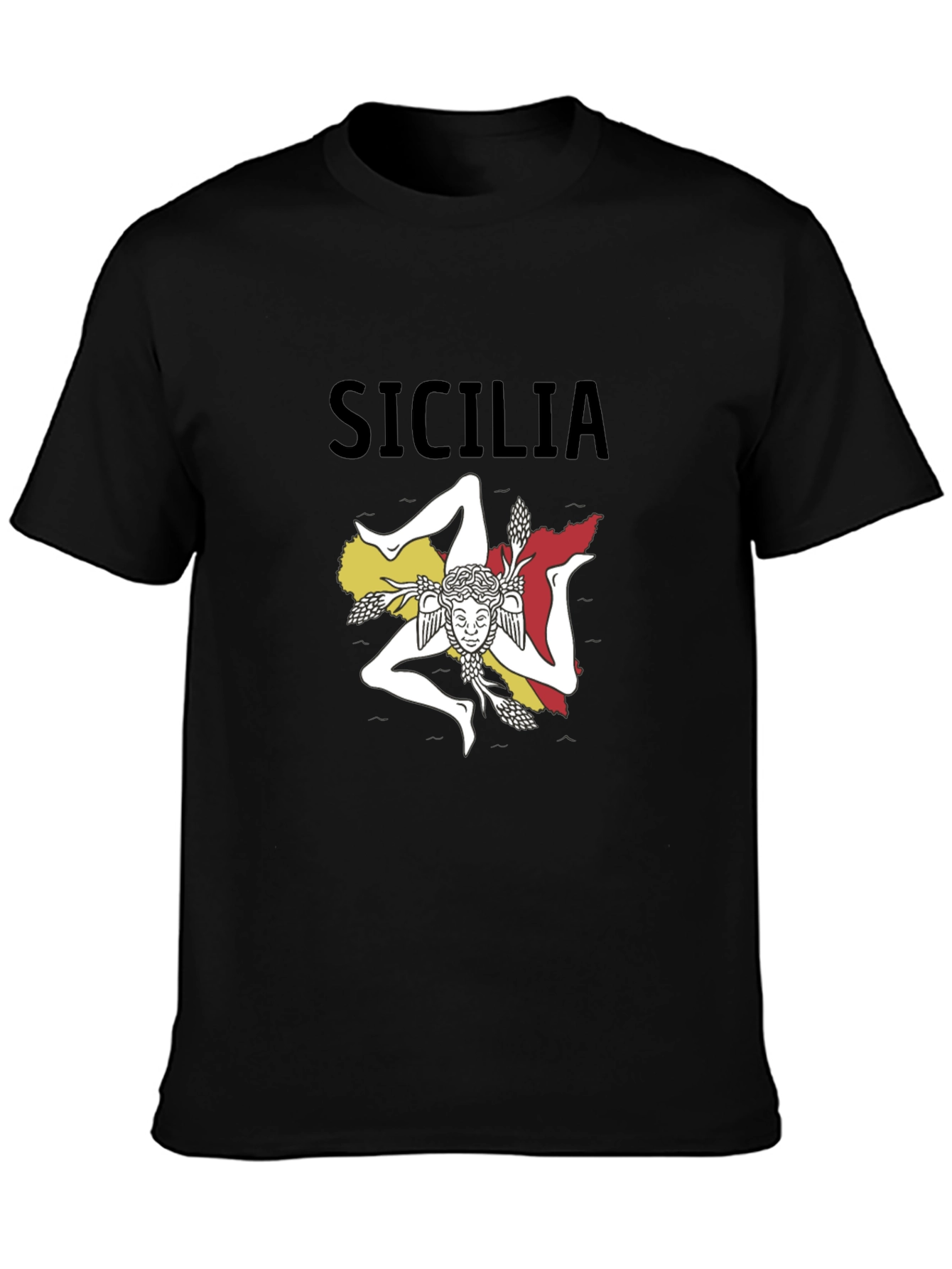 Sicilia T-Shirt: Sicilian Trinacria Design