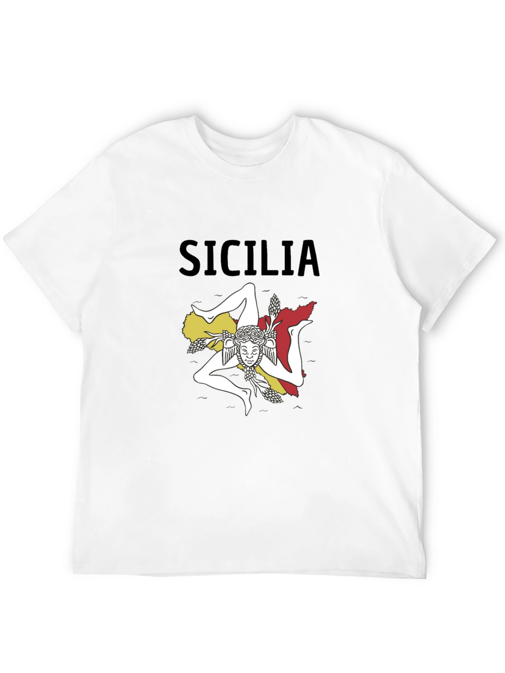 Sicilia T-Shirt: Sicilian Trinacria Design