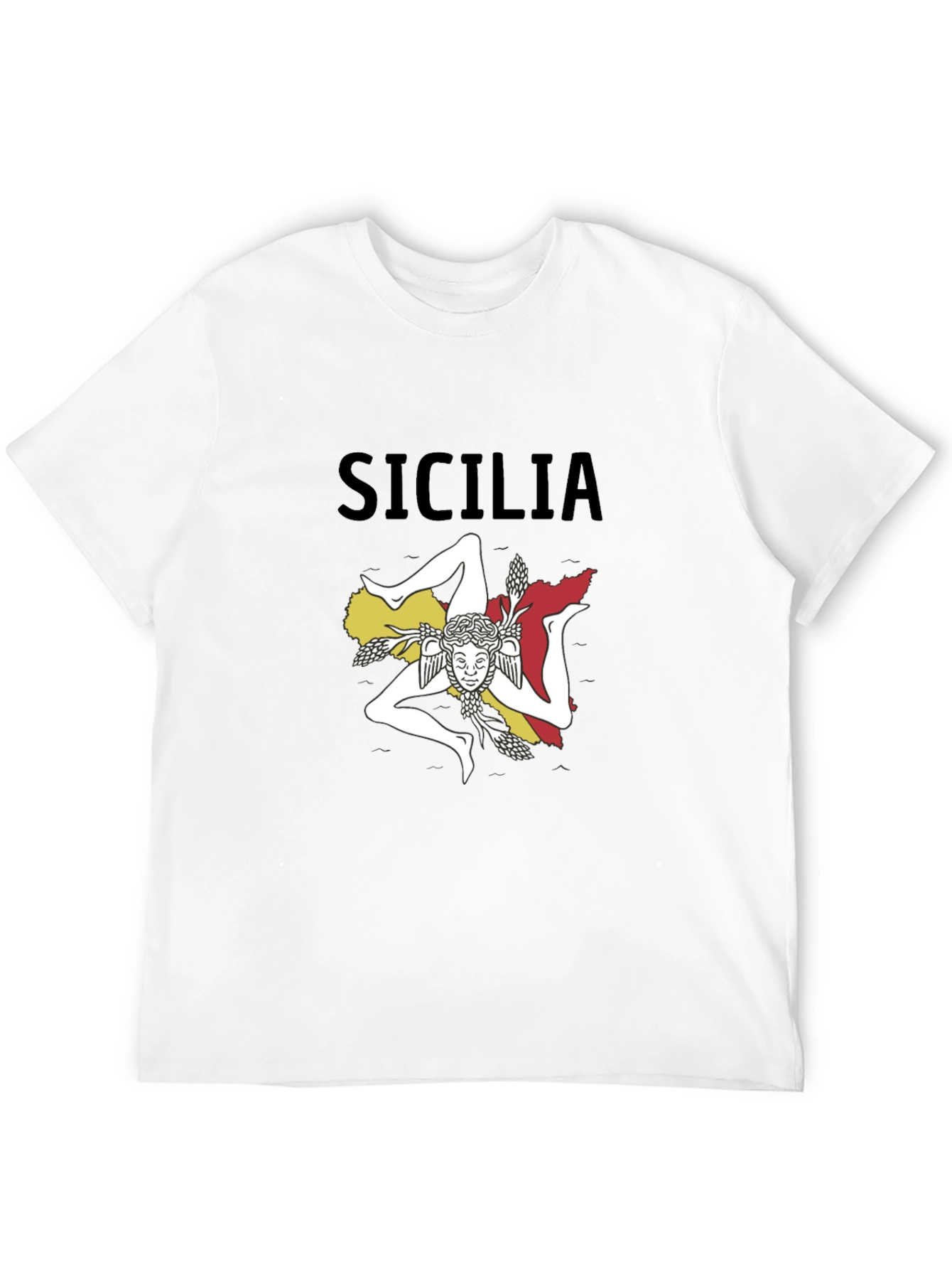 Sicilia T-Shirt: Sicilian Trinacria Design