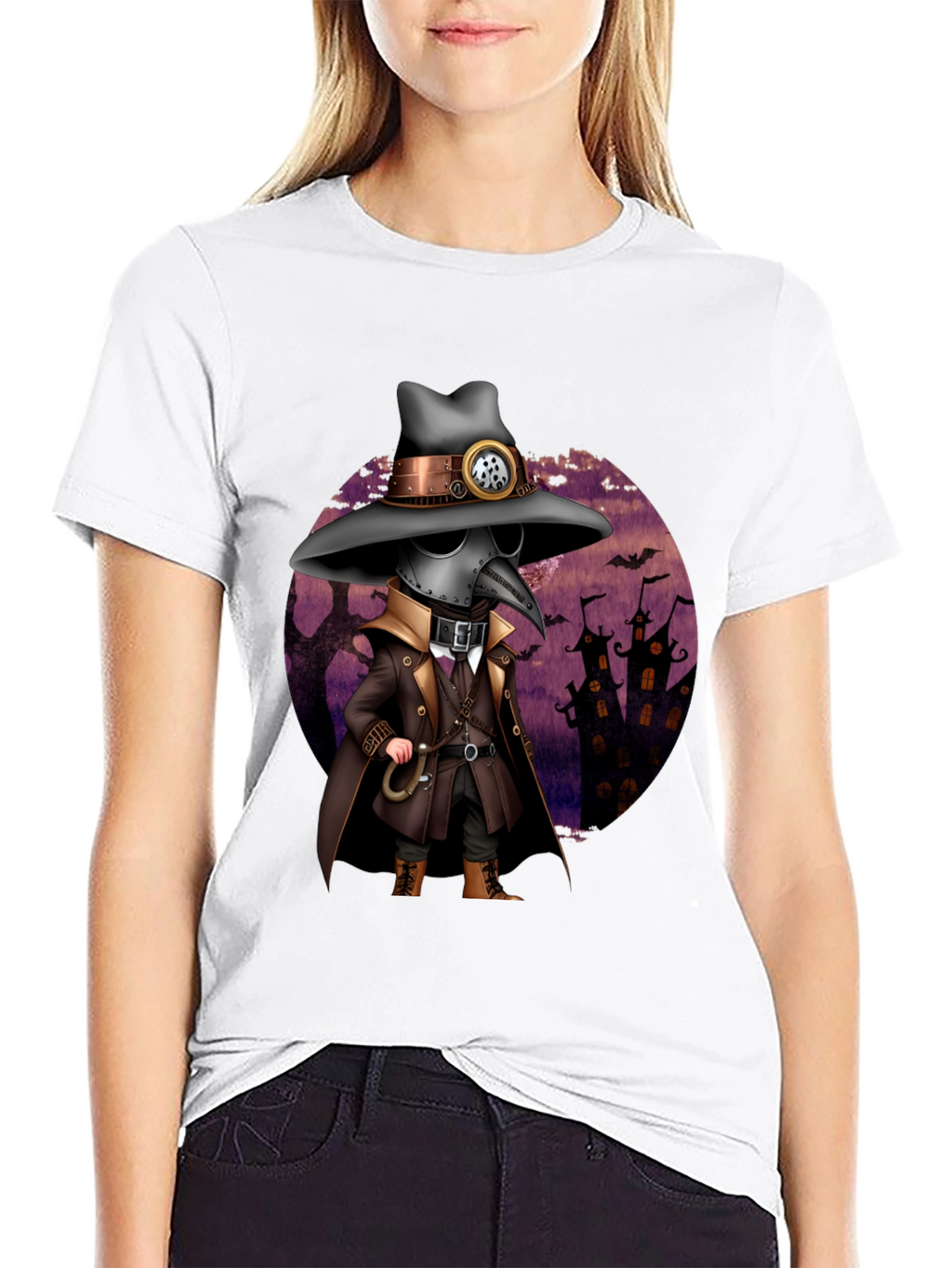Steampunk Plague Doctor Halloween T-Shirt