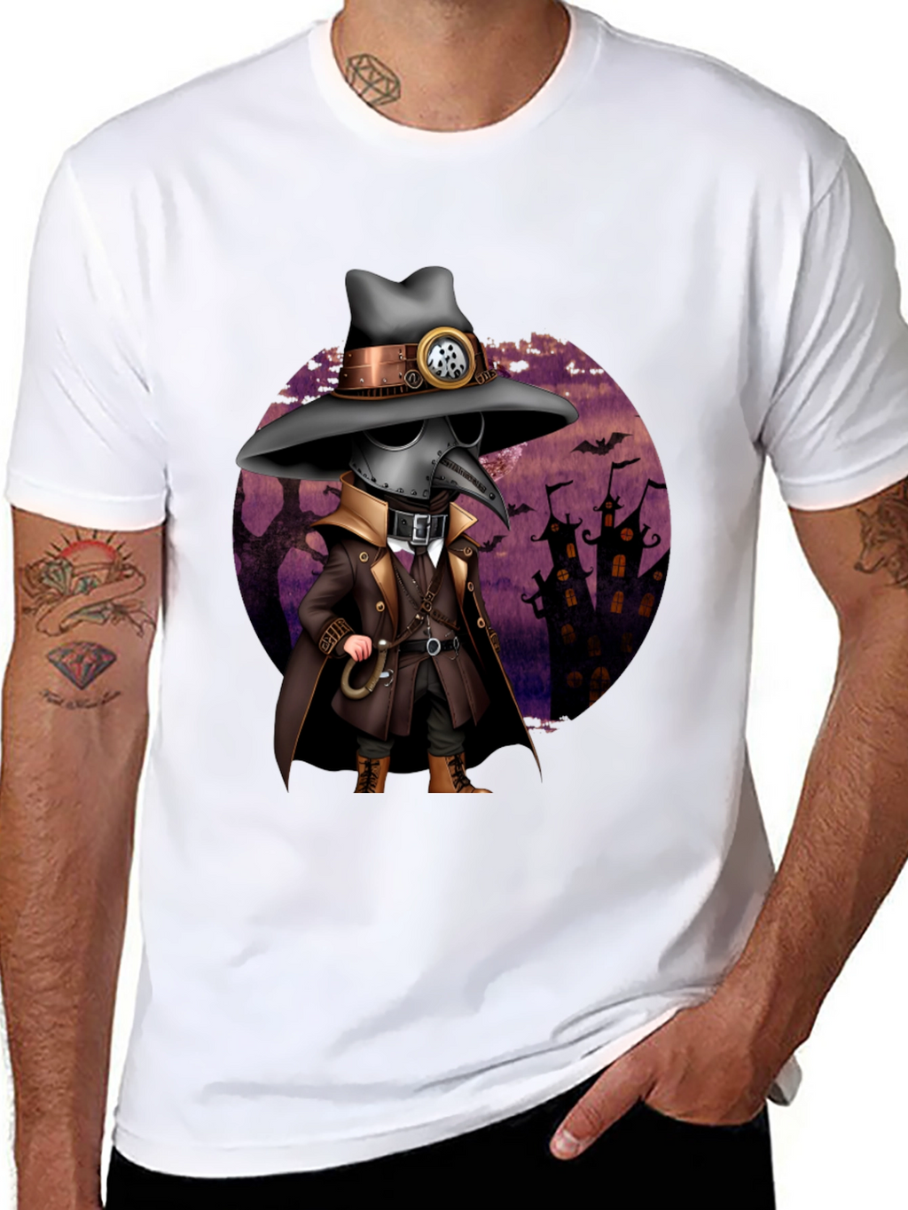 Steampunk Plague Doctor Halloween T-Shirt