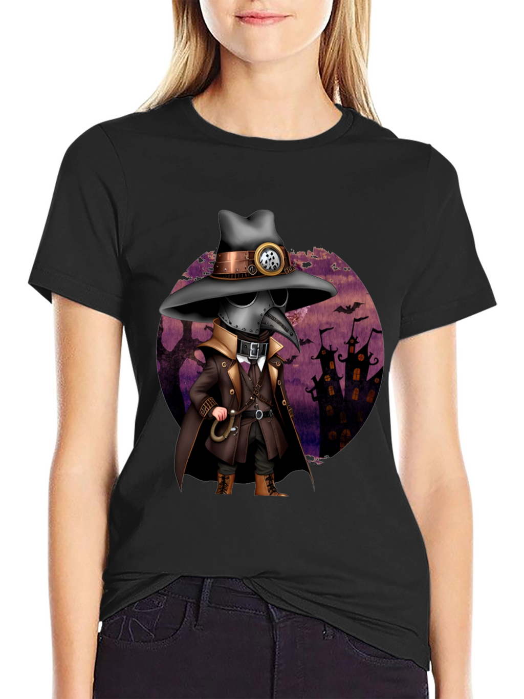 Steampunk Plague Doctor Halloween T-Shirt