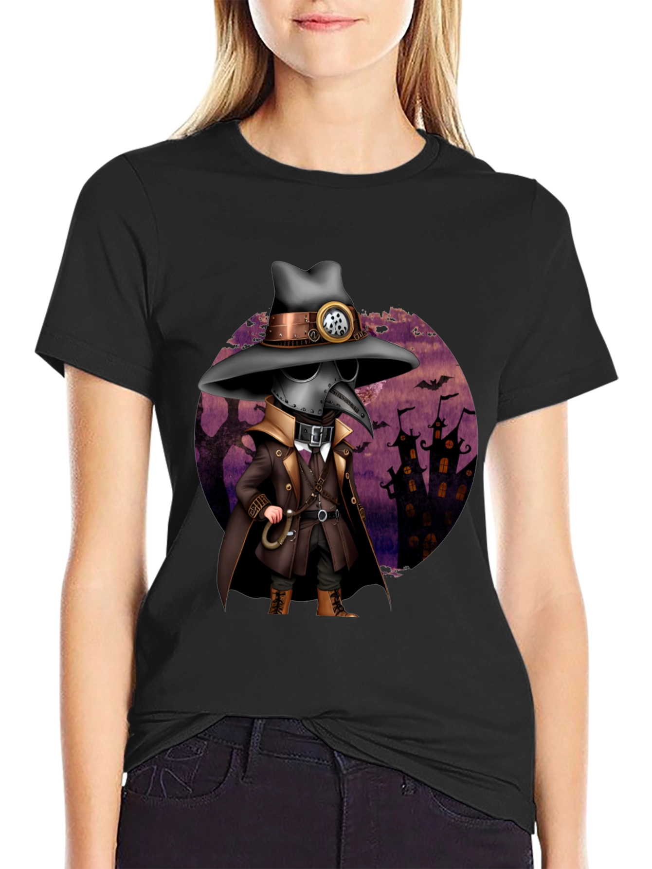 Steampunk Plague Doctor Halloween T-Shirt