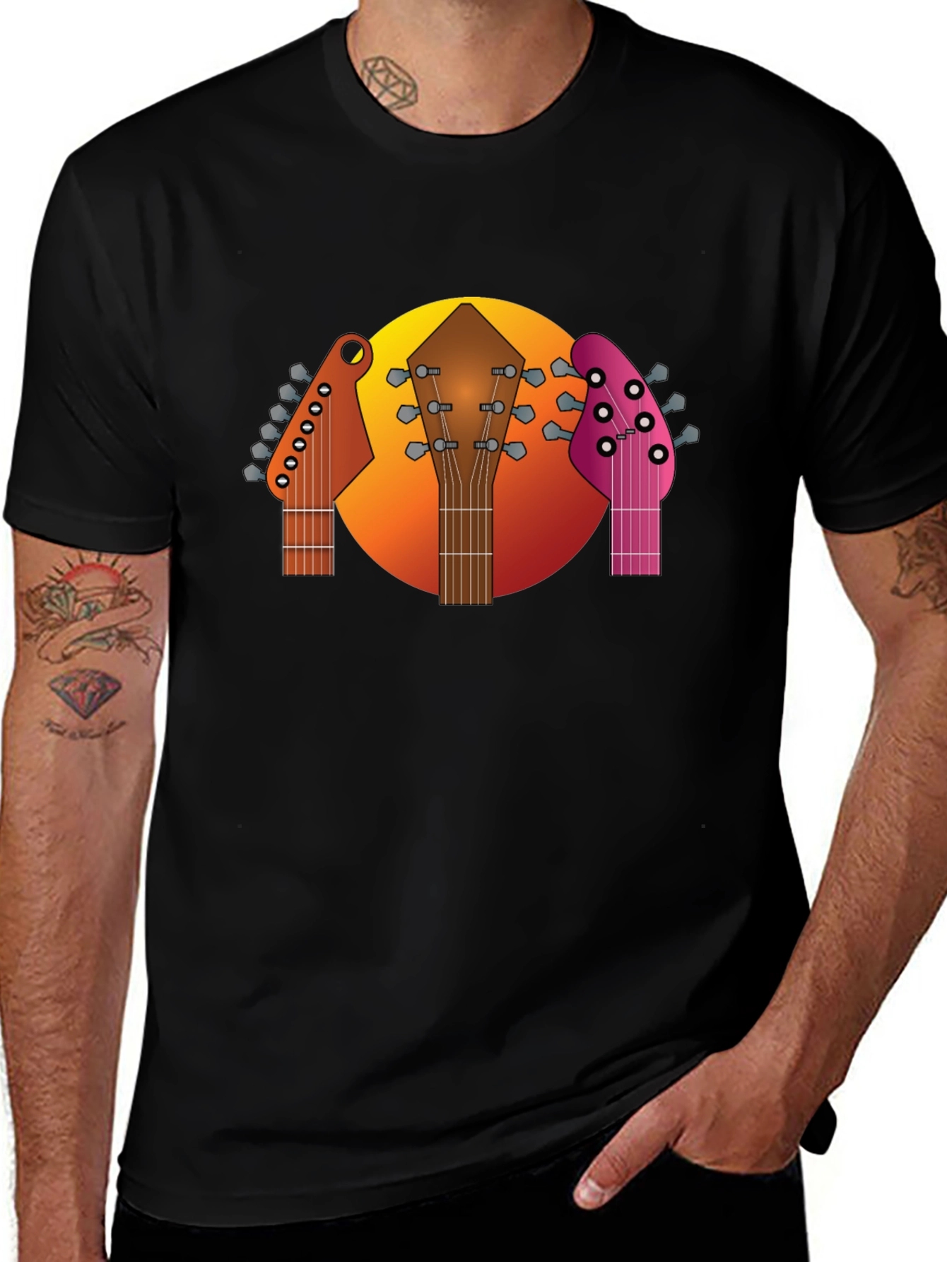 Guitar Headstocks Graphic T-Shirt
