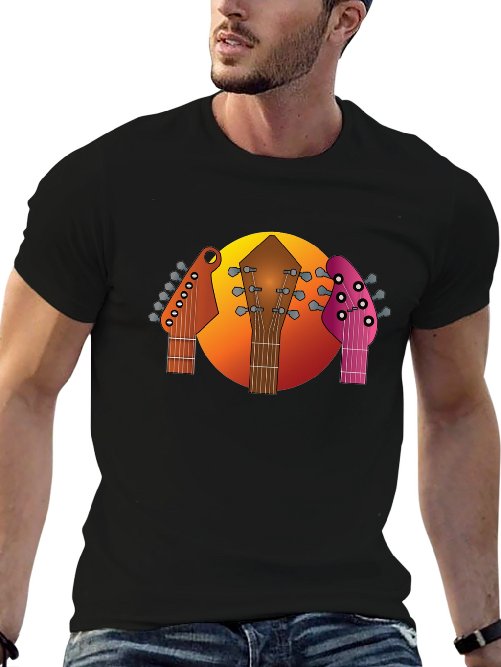 Guitar Headstocks Graphic T-Shirt