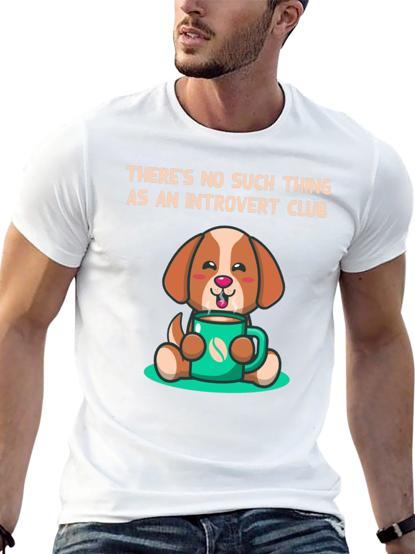 Introvert Club Dog Graphic Tee - Cute and Comfy!