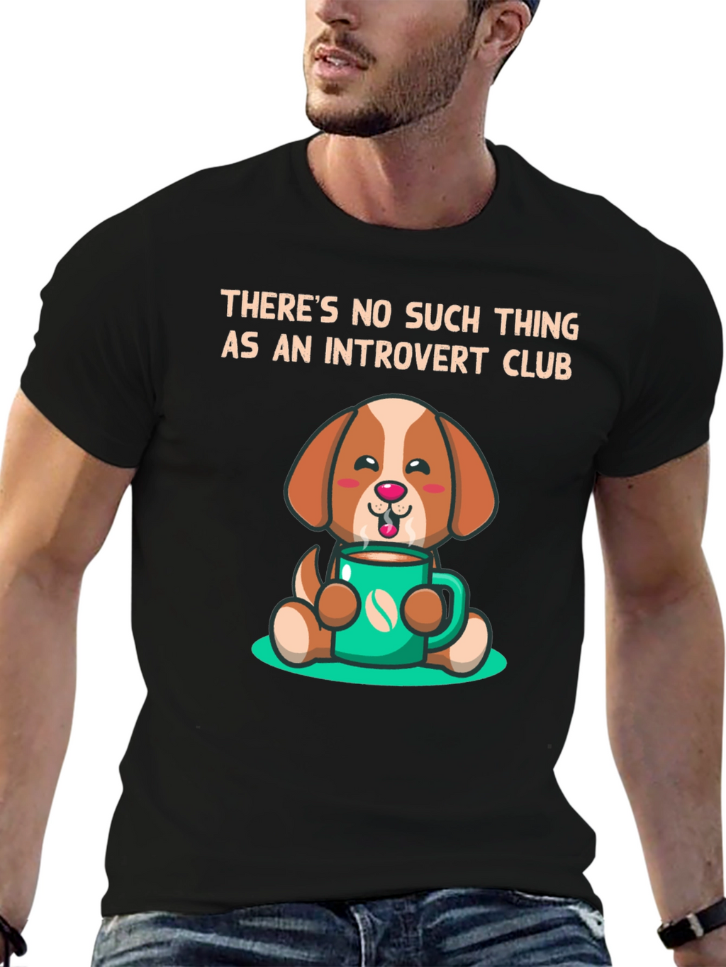 Introvert Club Dog Graphic Tee - Cute and Comfy!