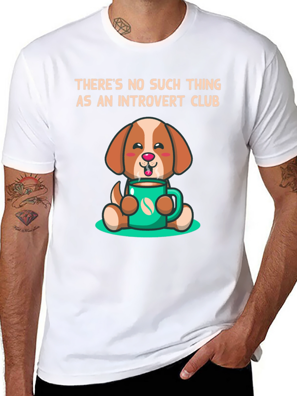 Introvert Club Dog Graphic Tee - Cute and Comfy!