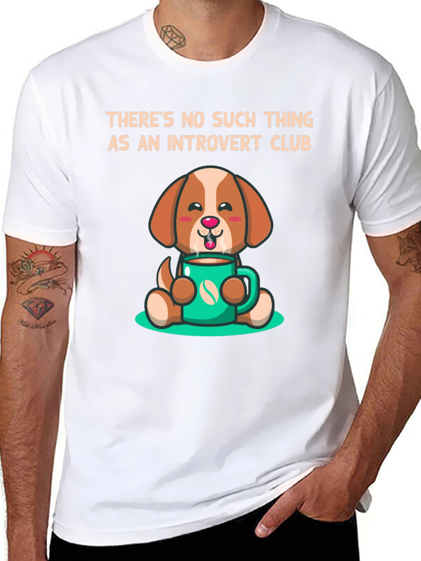 Introvert Club Dog Graphic Tee - Cute and Comfy!