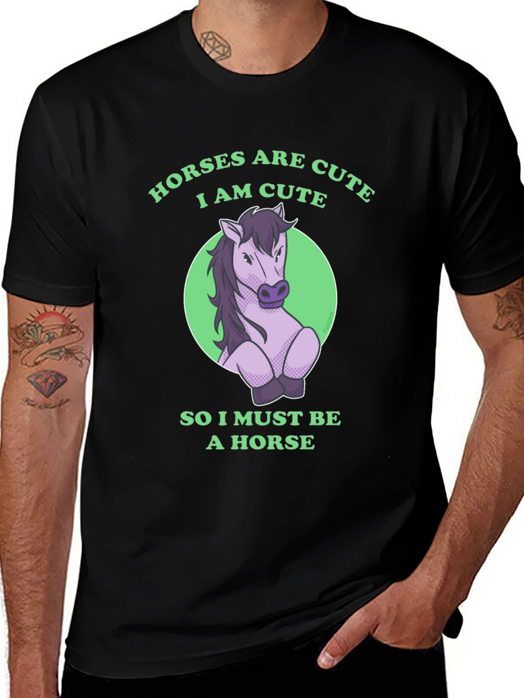 Horses are Cute Funny Graphic T-Shirt