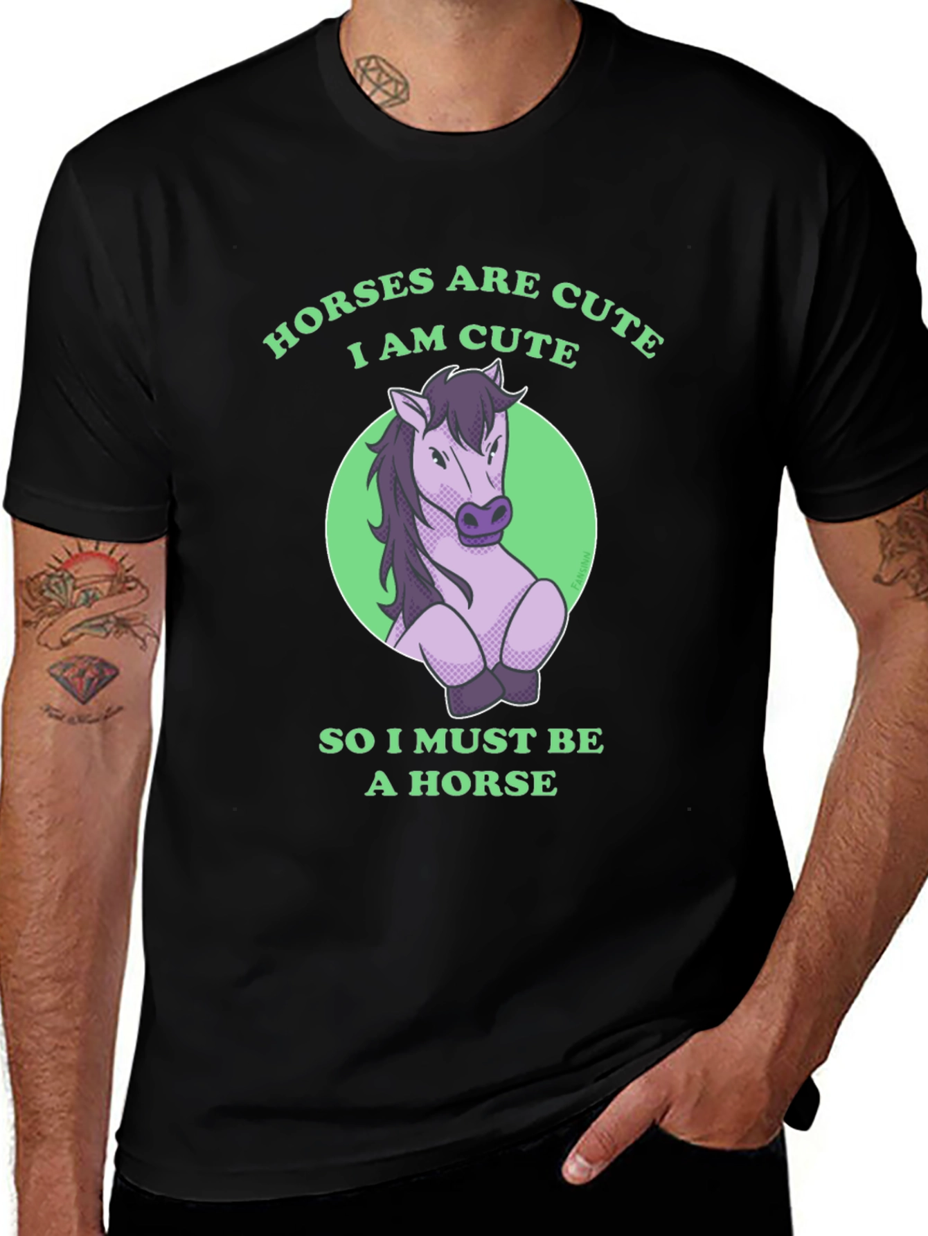 Horses are Cute Funny Graphic T-Shirt