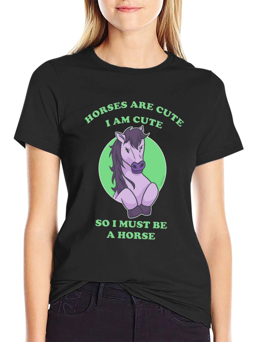 Horses are Cute Funny Graphic T-Shirt