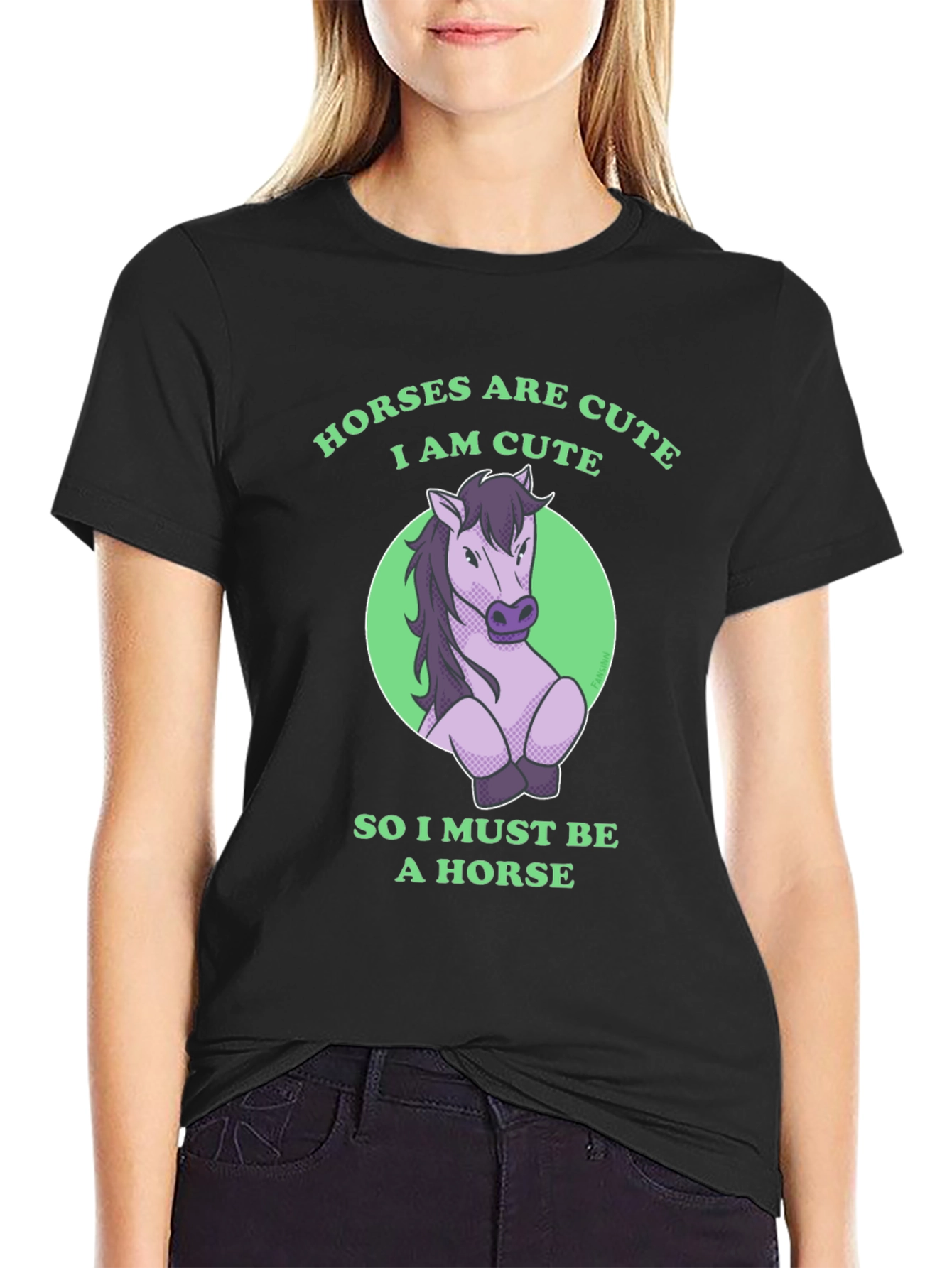 Horses are Cute Funny Graphic T-Shirt