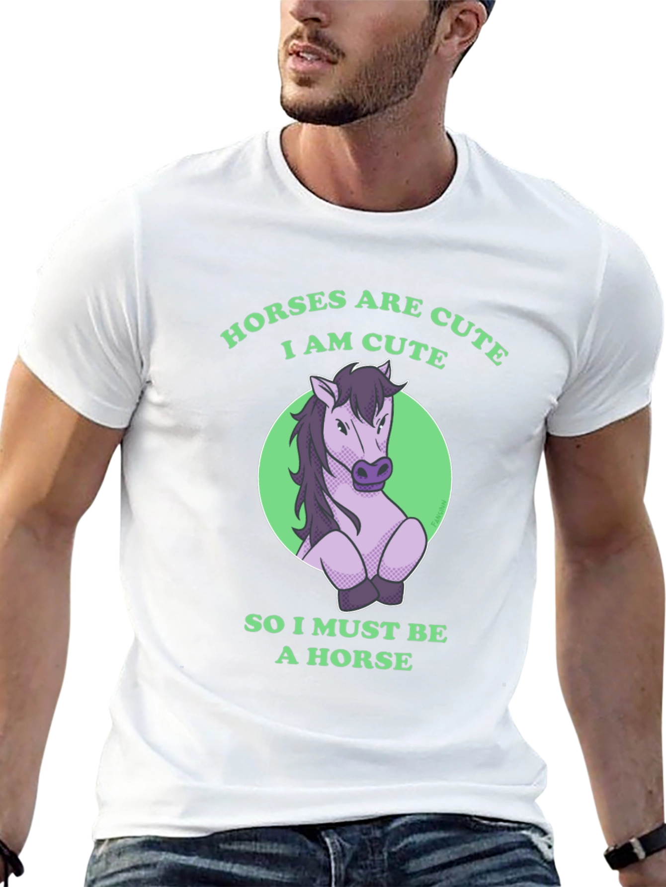Horses are Cute Funny Graphic T-Shirt
