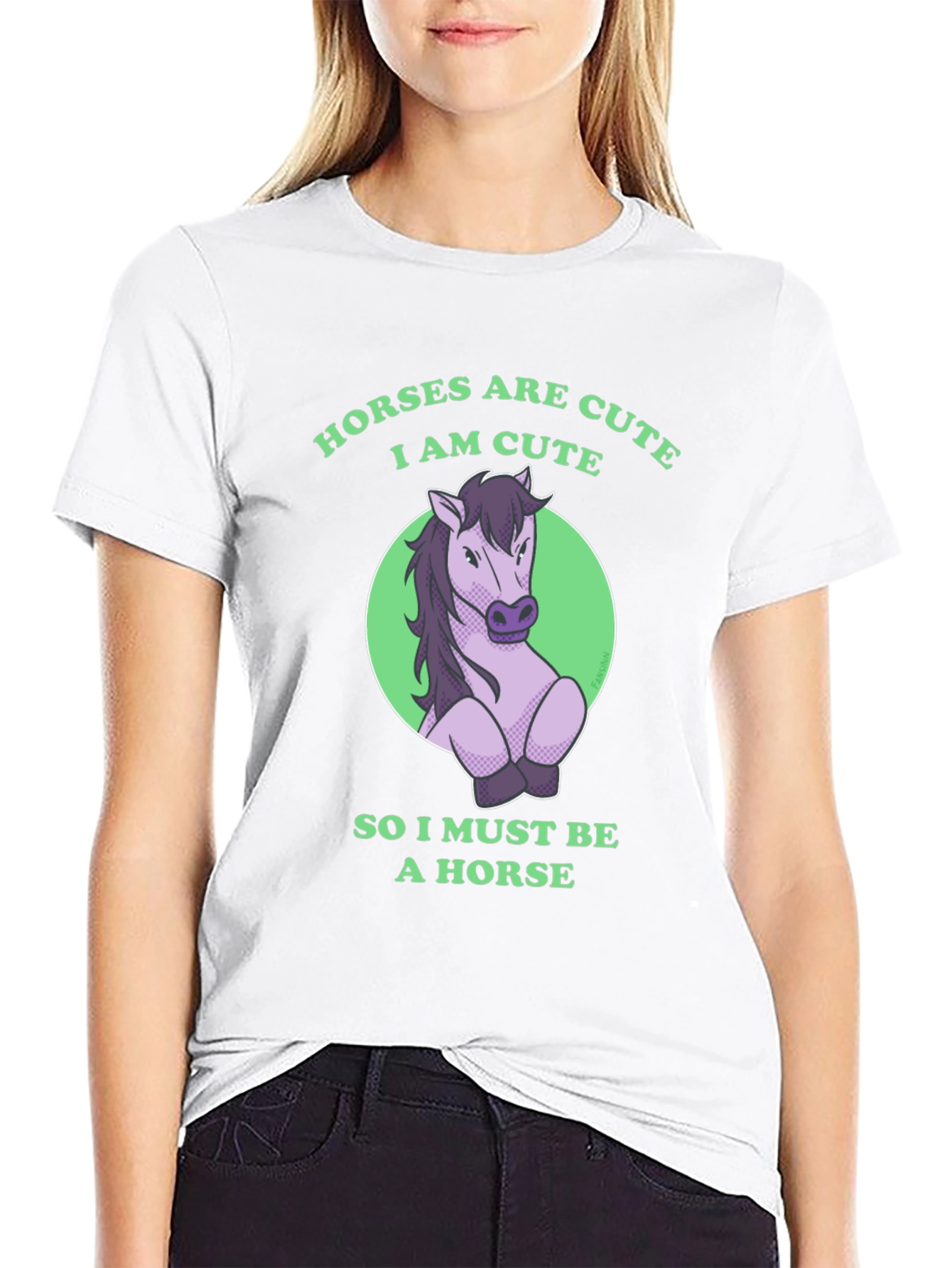 Horses are Cute Funny Graphic T-Shirt