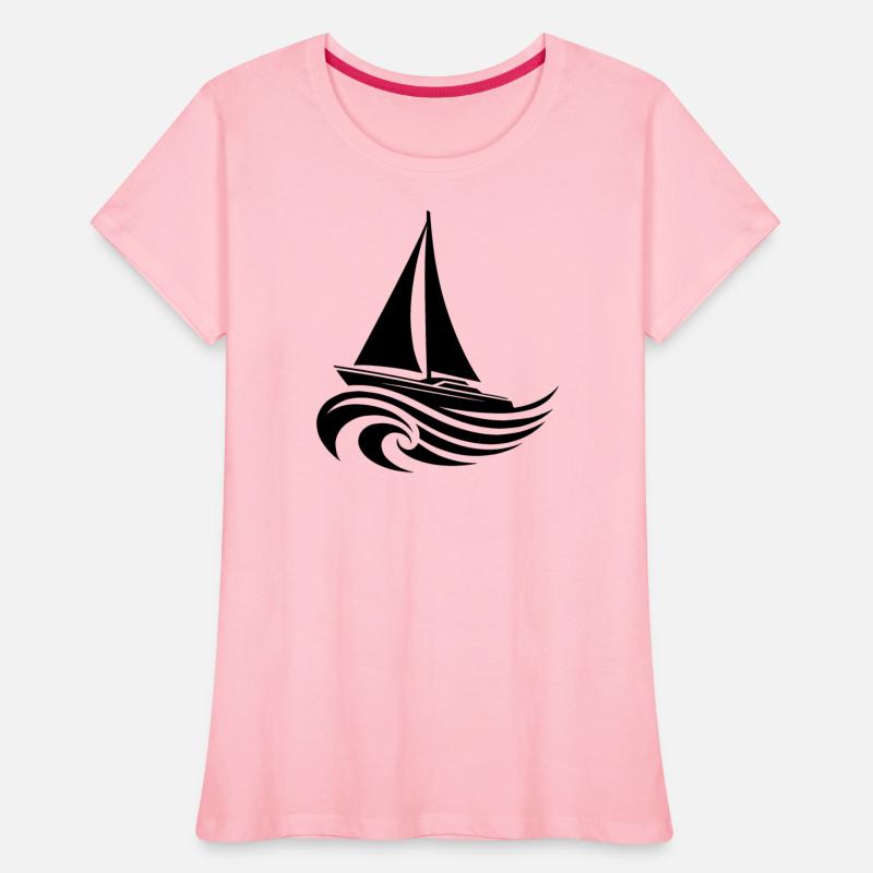 Sailing Yacht In Heavy Swell On The Open Sea