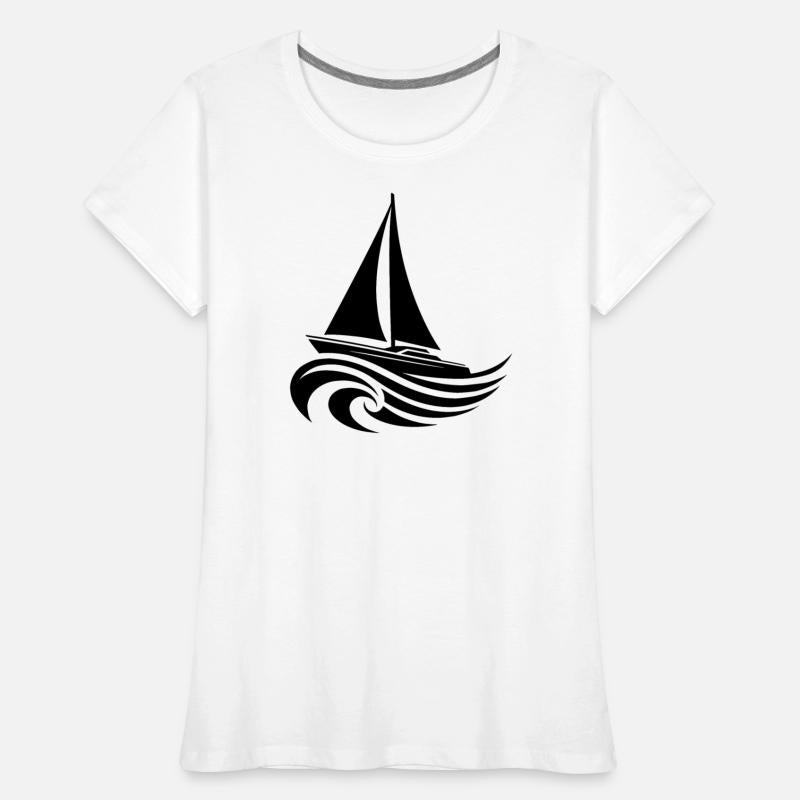 Sailing Yacht In Heavy Swell On The Open Sea