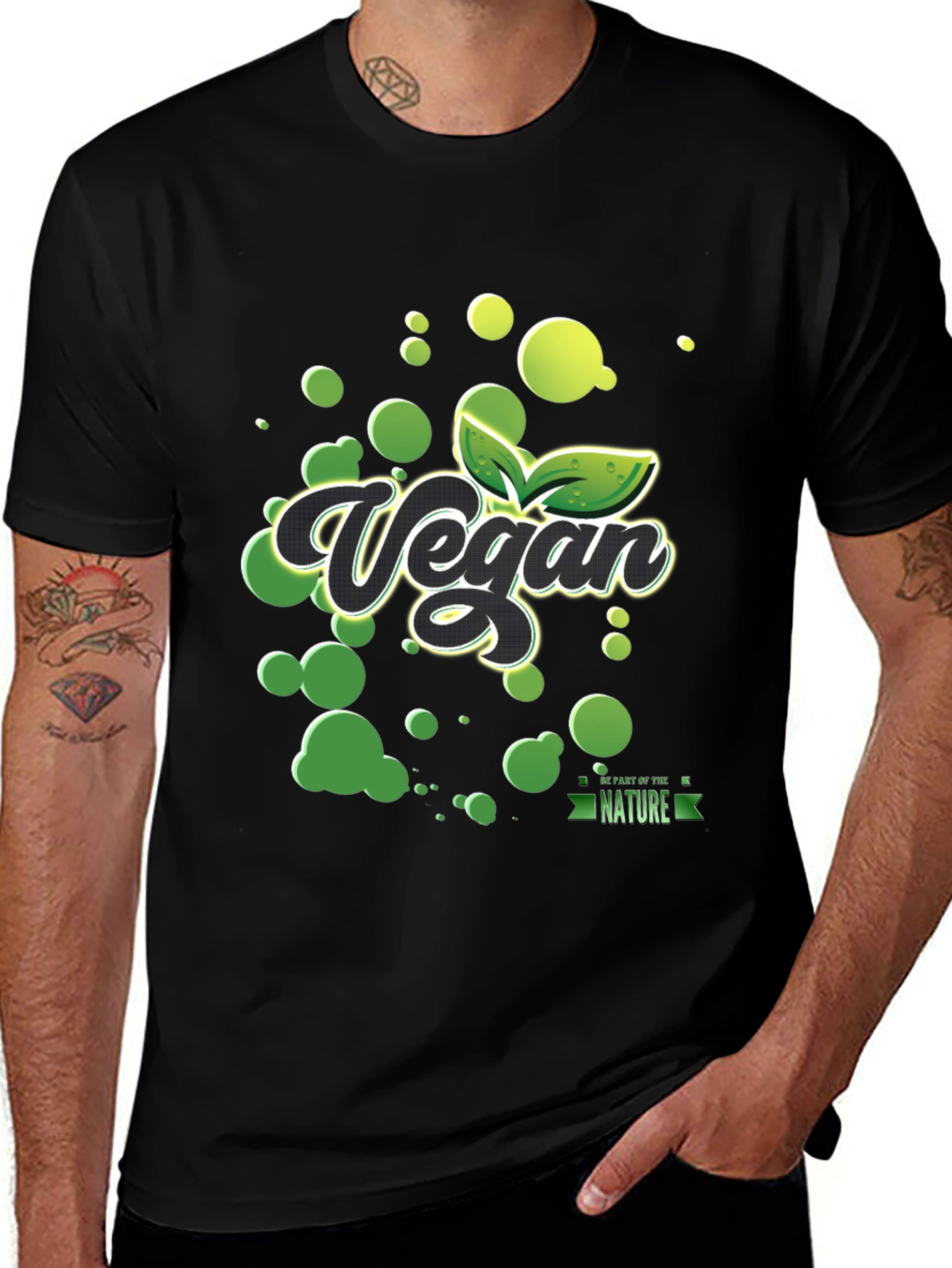 Vegan Nature T-Shirt - Black