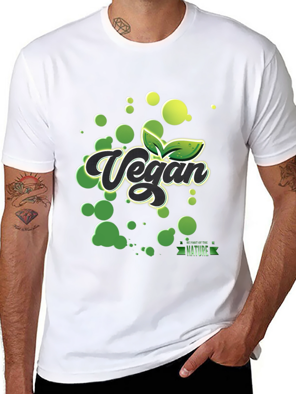 Vegan Nature T-Shirt - Black