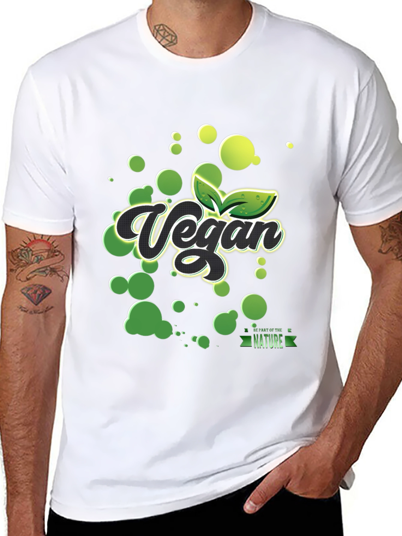 Vegan Nature T-Shirt - Black