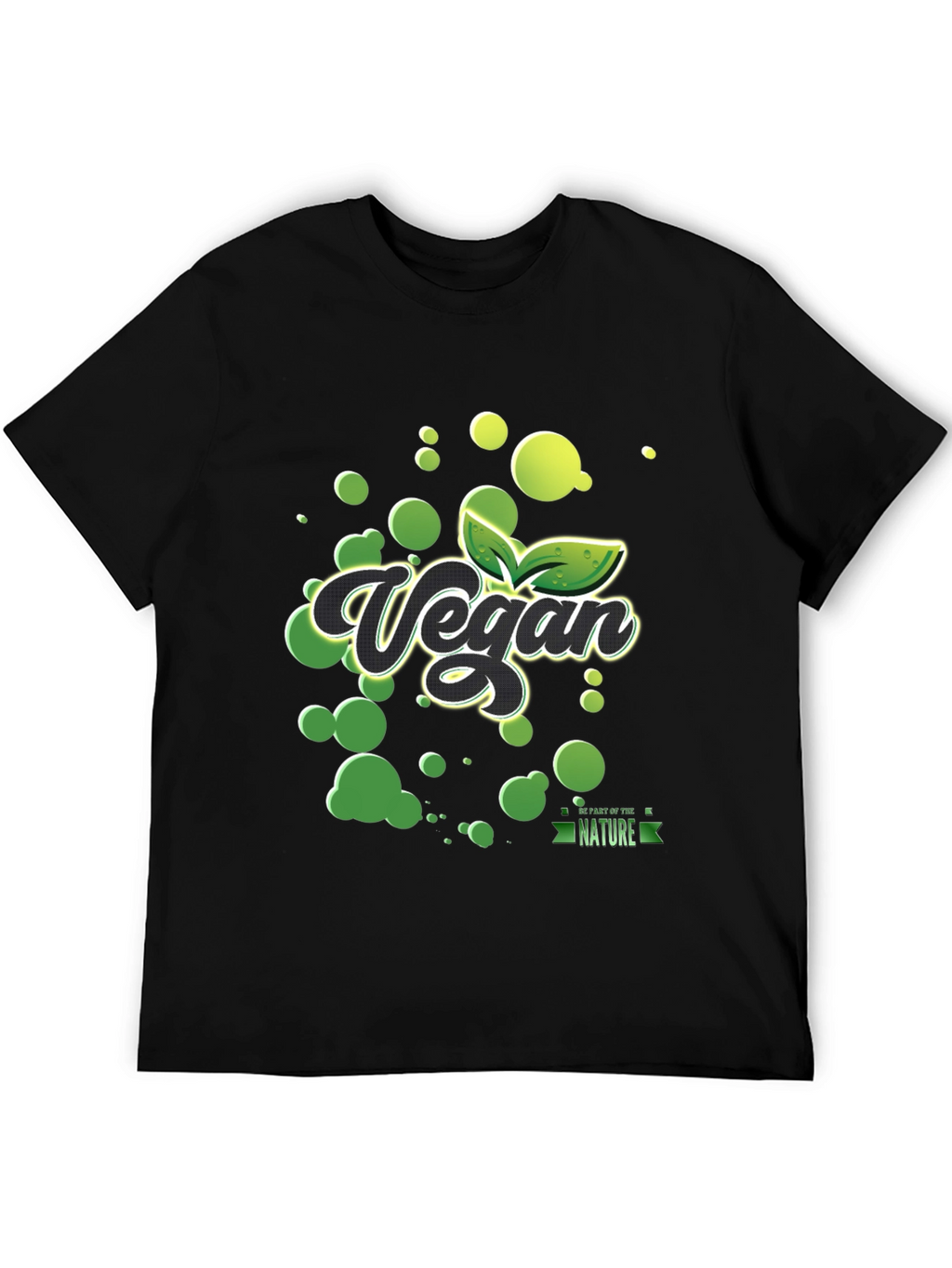 Vegan Nature T-Shirt - Black