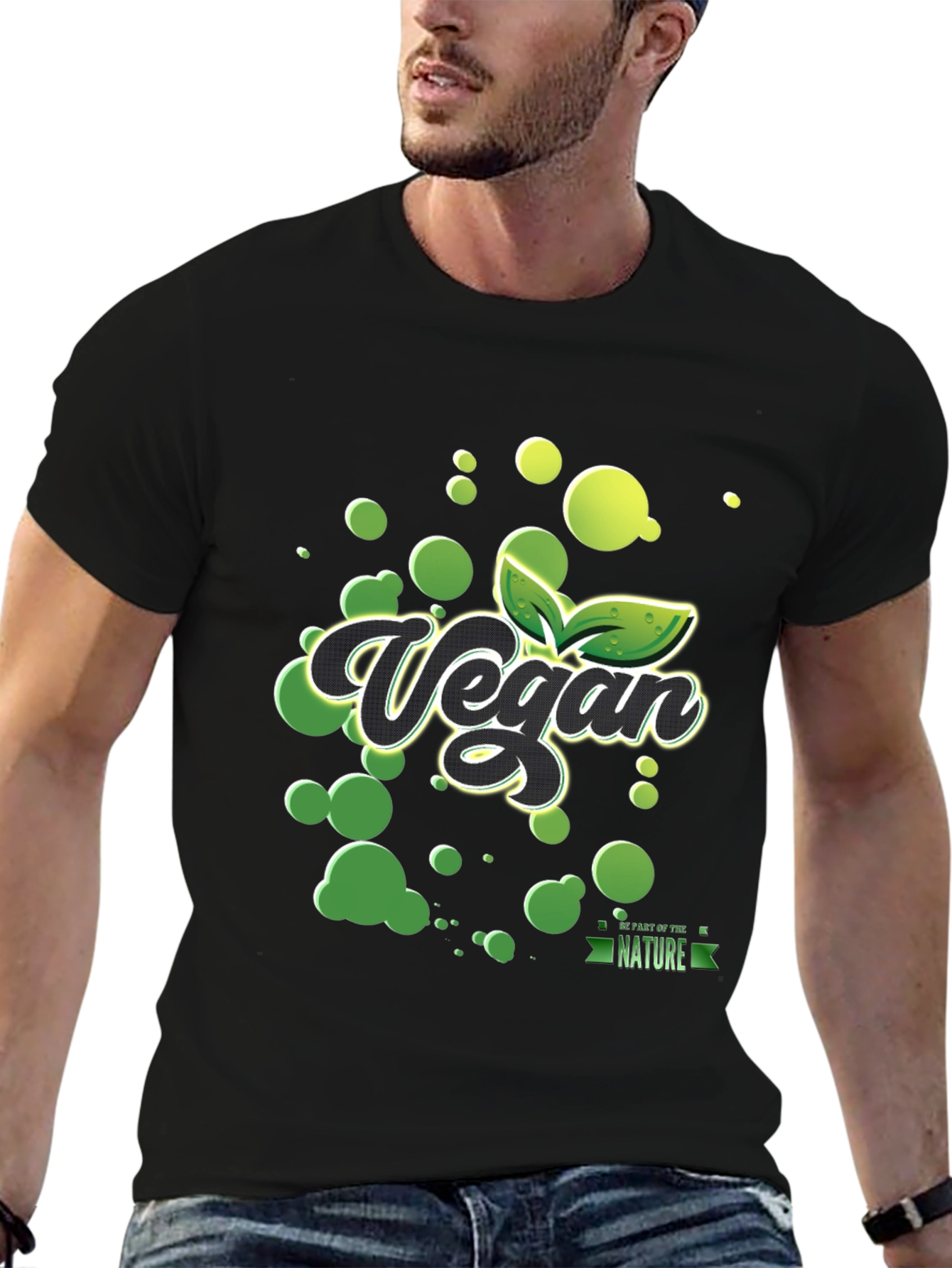 Vegan Nature T-Shirt - Black