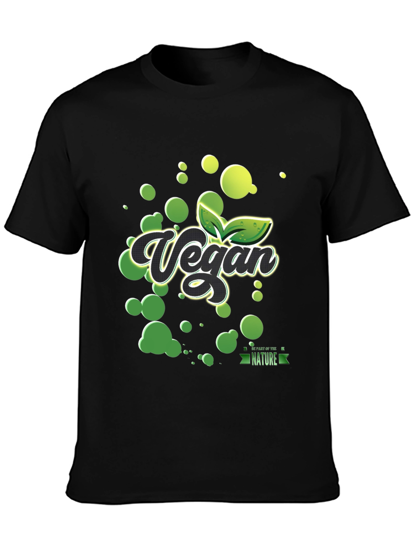 Vegan Nature T-Shirt - Black