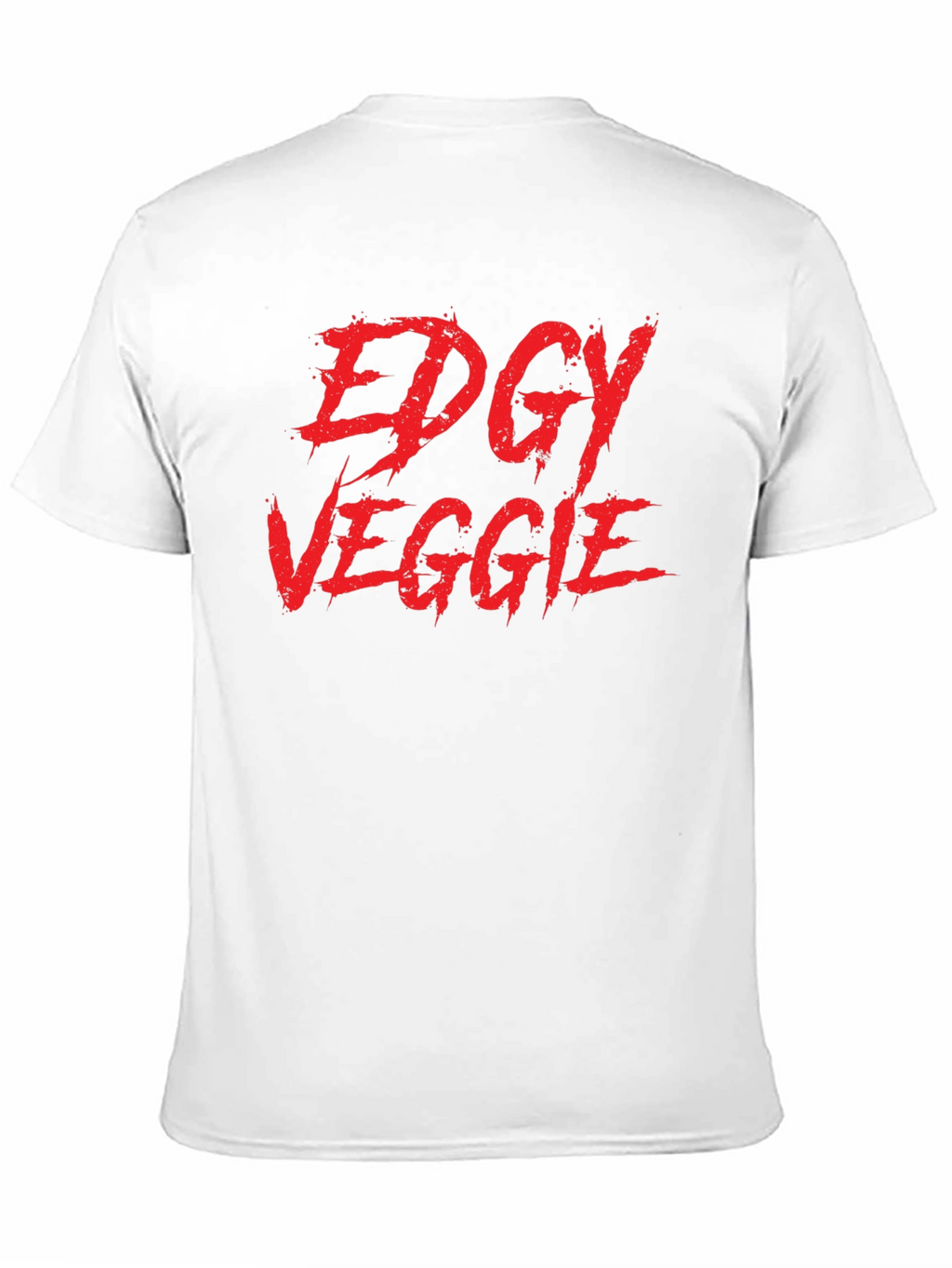Edgy Veggie Graphic T-Shirt - Black Cotton Blend