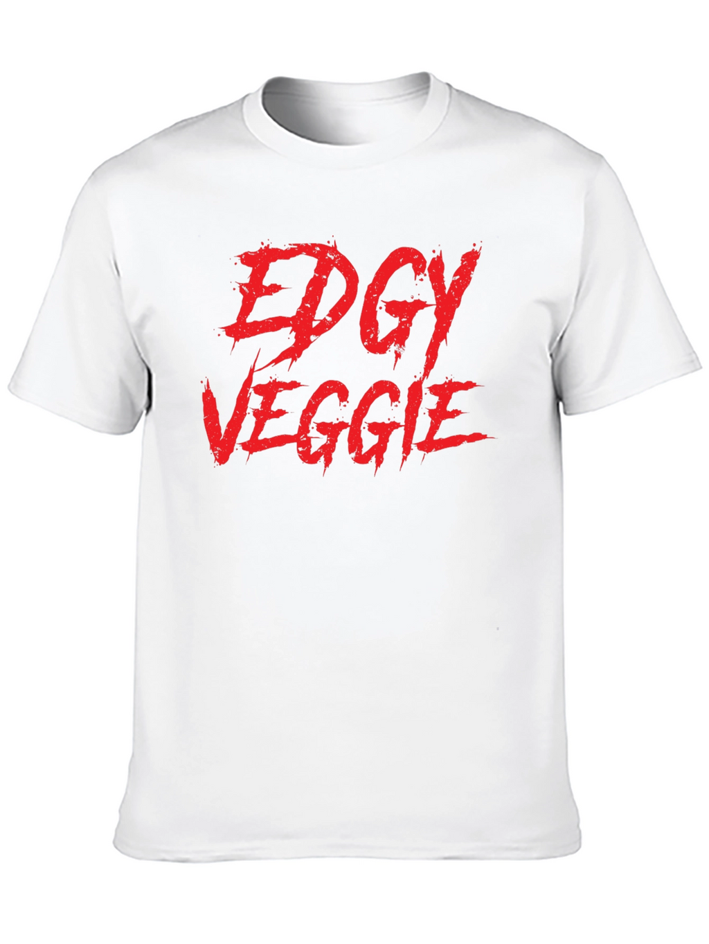 Edgy Veggie Graphic T-Shirt - Black Cotton Blend