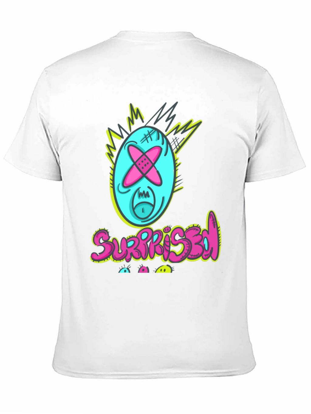 Surprised Graphic Tee - Funny Cartoon Character