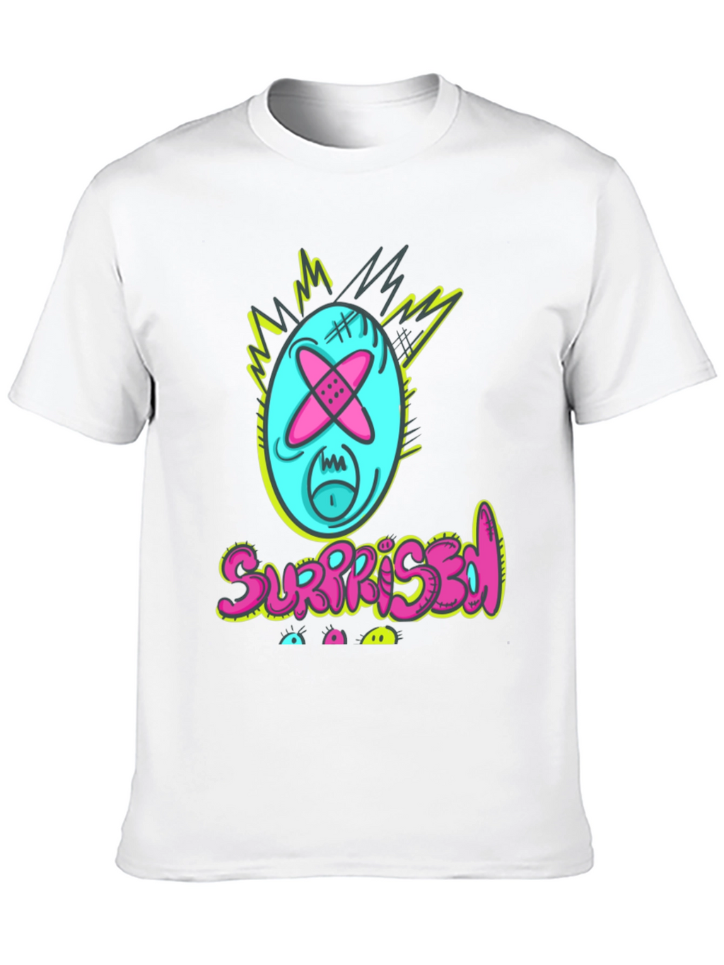 Surprised Graphic Tee - Funny Cartoon Character