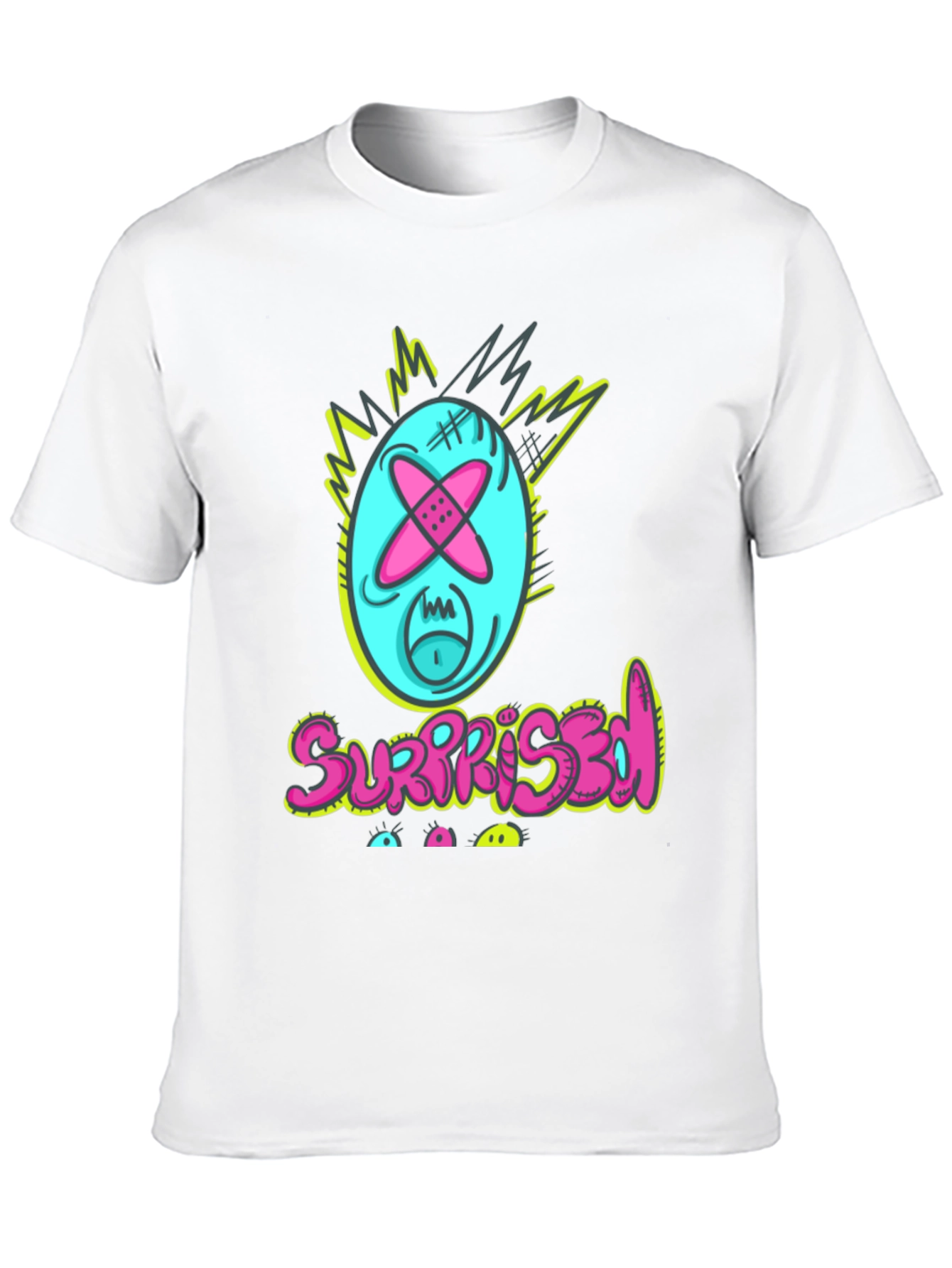 Surprised Graphic Tee - Funny Cartoon Character