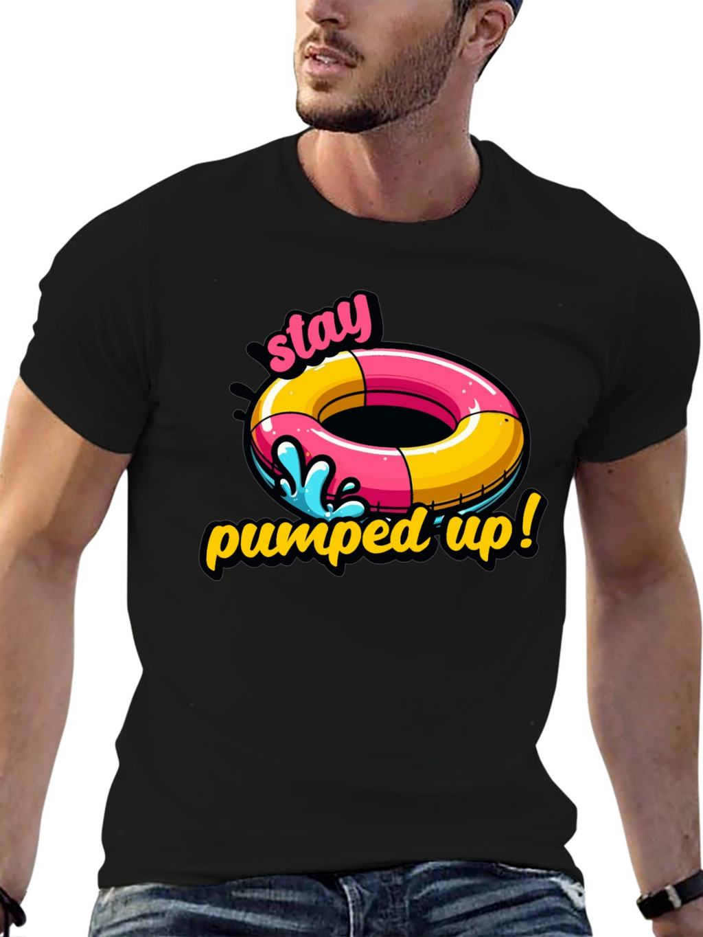 Stay Pumped Up T-Shirt: Funny Summer Graphic Tee